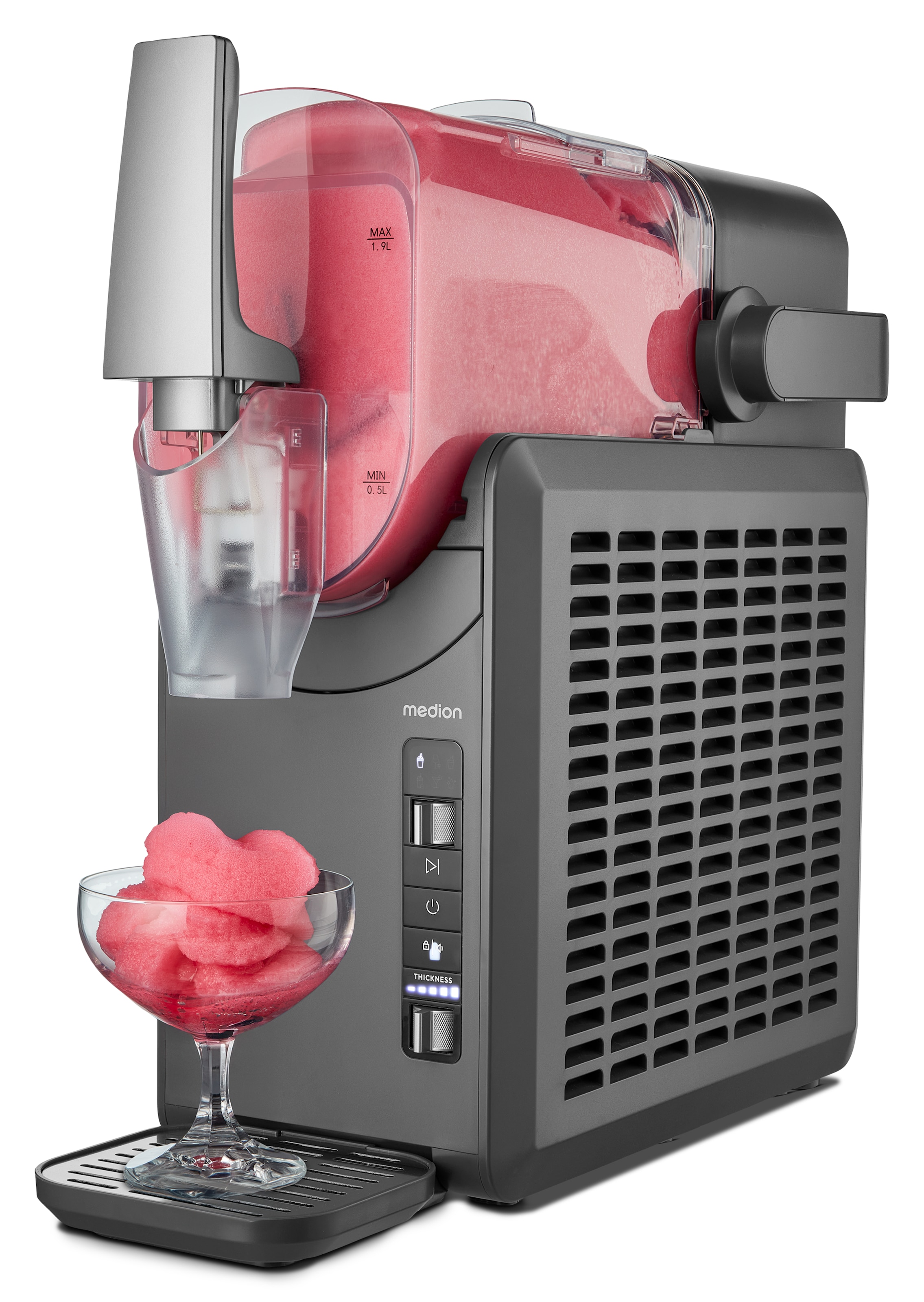 MEDION LIFE Slush-Eismaschine MD12090 2,6 L Grigio