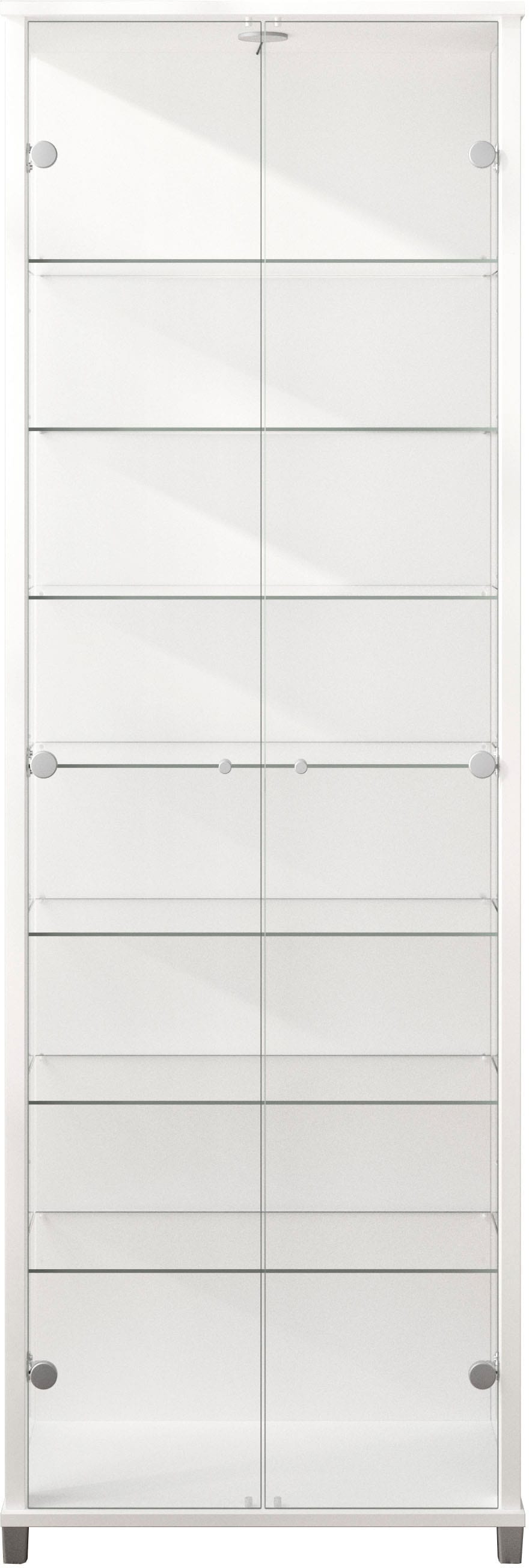 fif möbel Vitrine »Optima«, Standvitrine, Glastüren, 7 Böden, LED, vielseitig, perfekt für Sammler