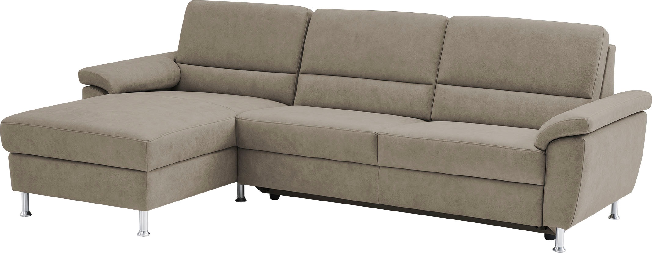 CALIZZA INTERIORS Ecksofa »Onyx L-Form«, Recamiere links oder rechts, wahlweise mit Bettfunktion, Breite 270 cm