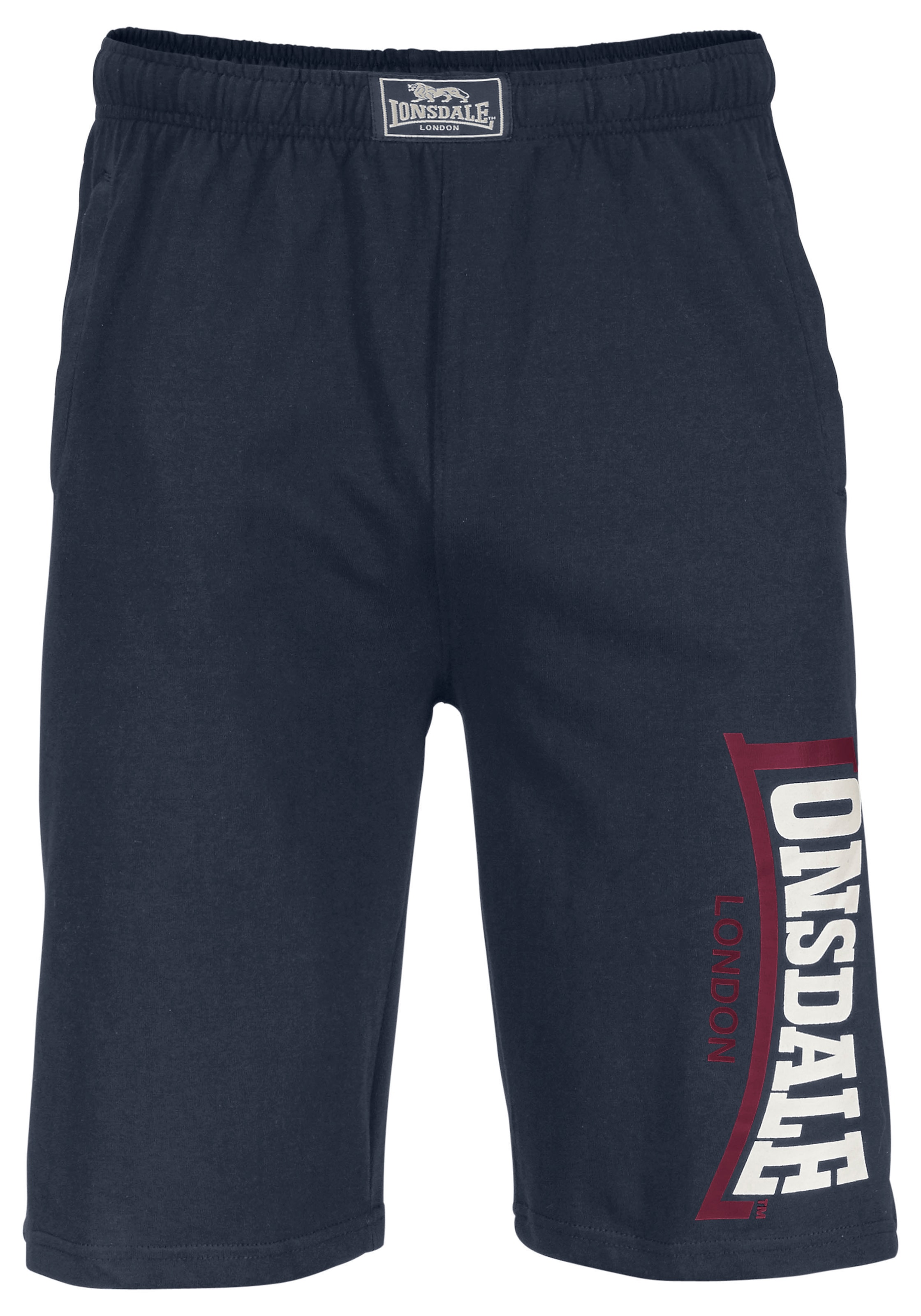 Lonsdale Sweatshorts »LOGO JAM«  mit seitlichen Eingrifftaschen, aus Baumwolle, bequeme Passform