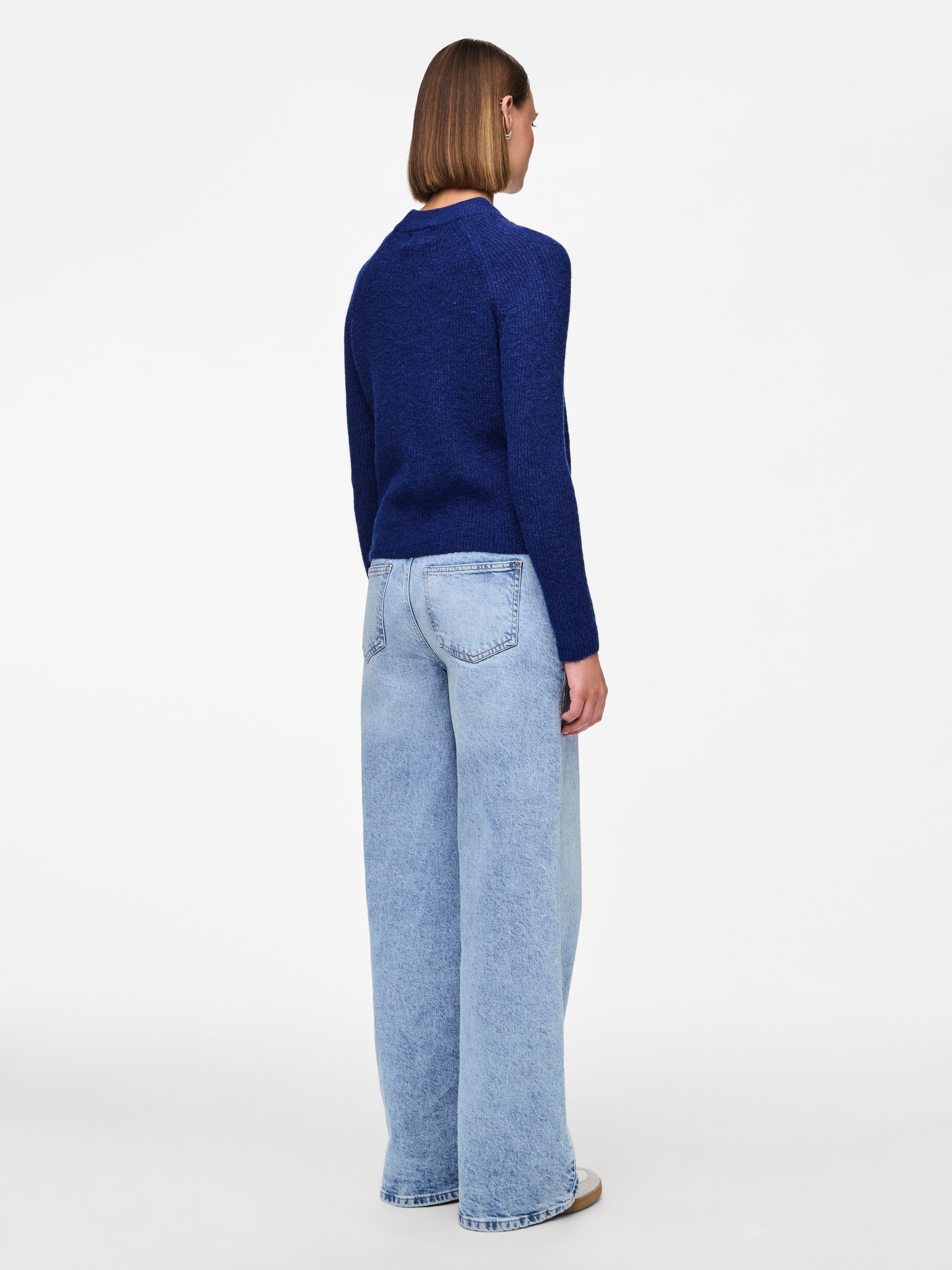 pieces Rundhalspullover »PCELLEN LS O-NECK KNIT NOOS BC«