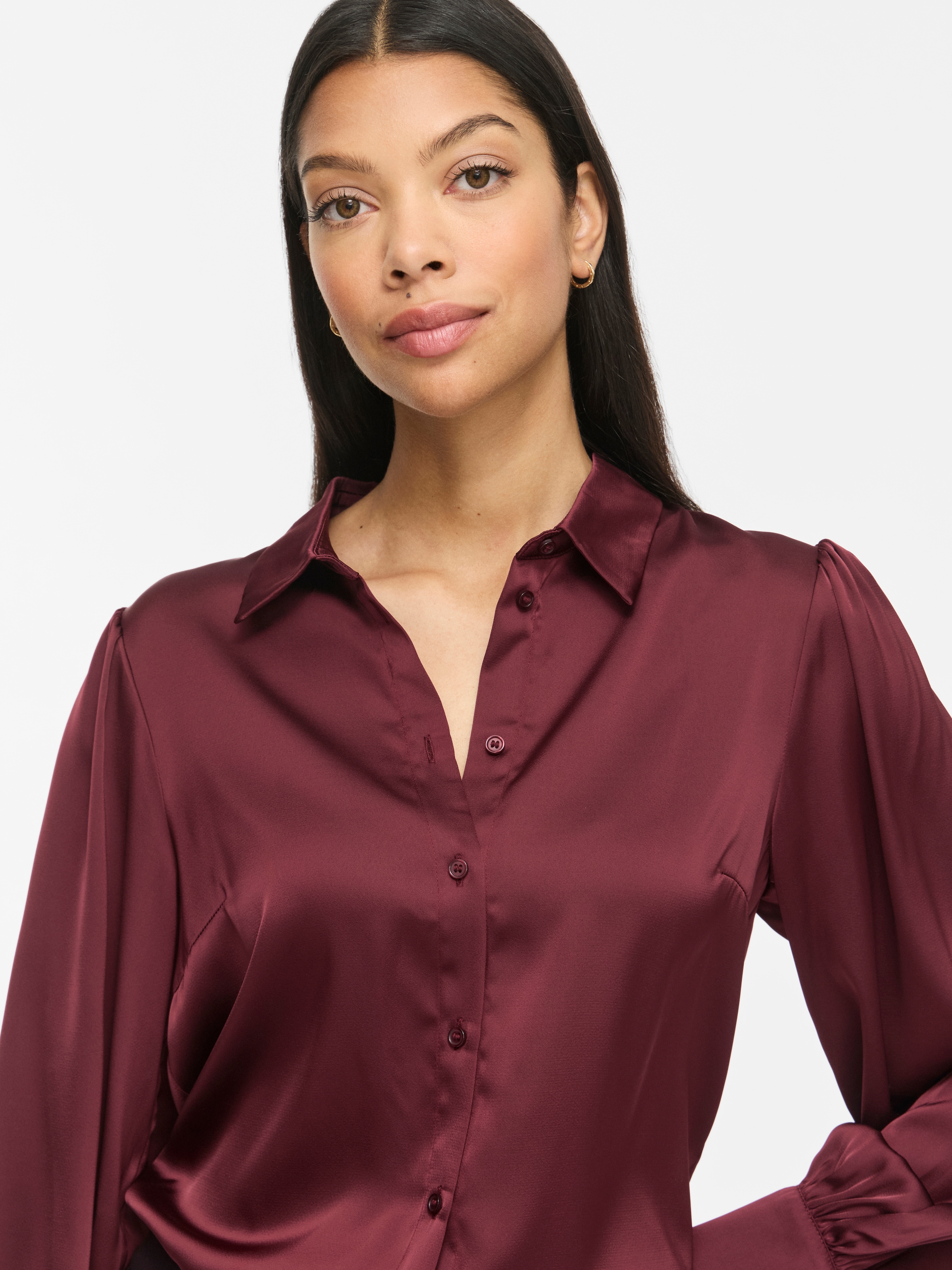Vila Langarmbluse »VIENNA RAVENNA L/S BALLOON SHIRT - NOOS« Kunstfaser, regular fit