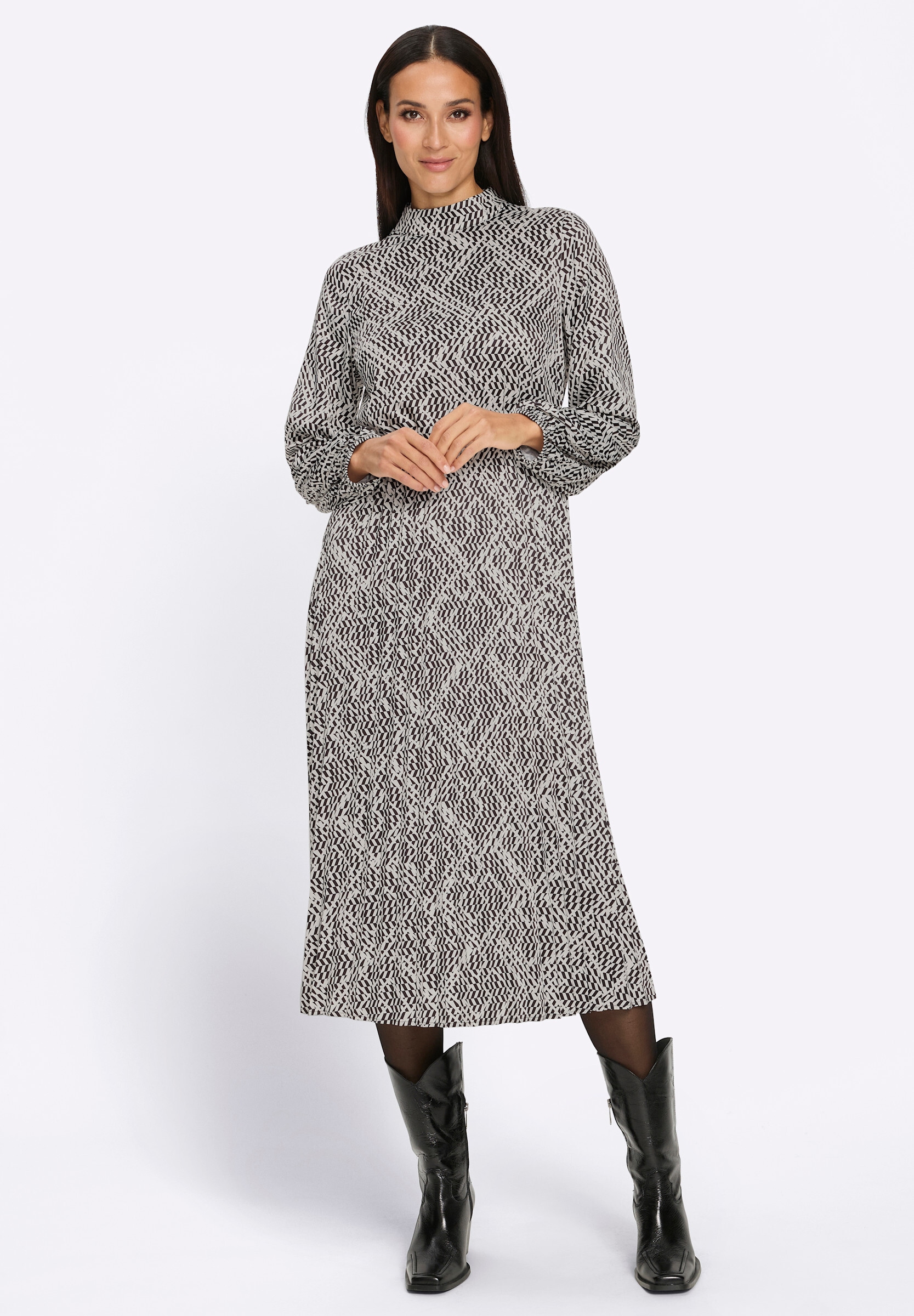 heine Hemdblusenkleid »Druck-Kleid Druckkleid« Ohne Taschen