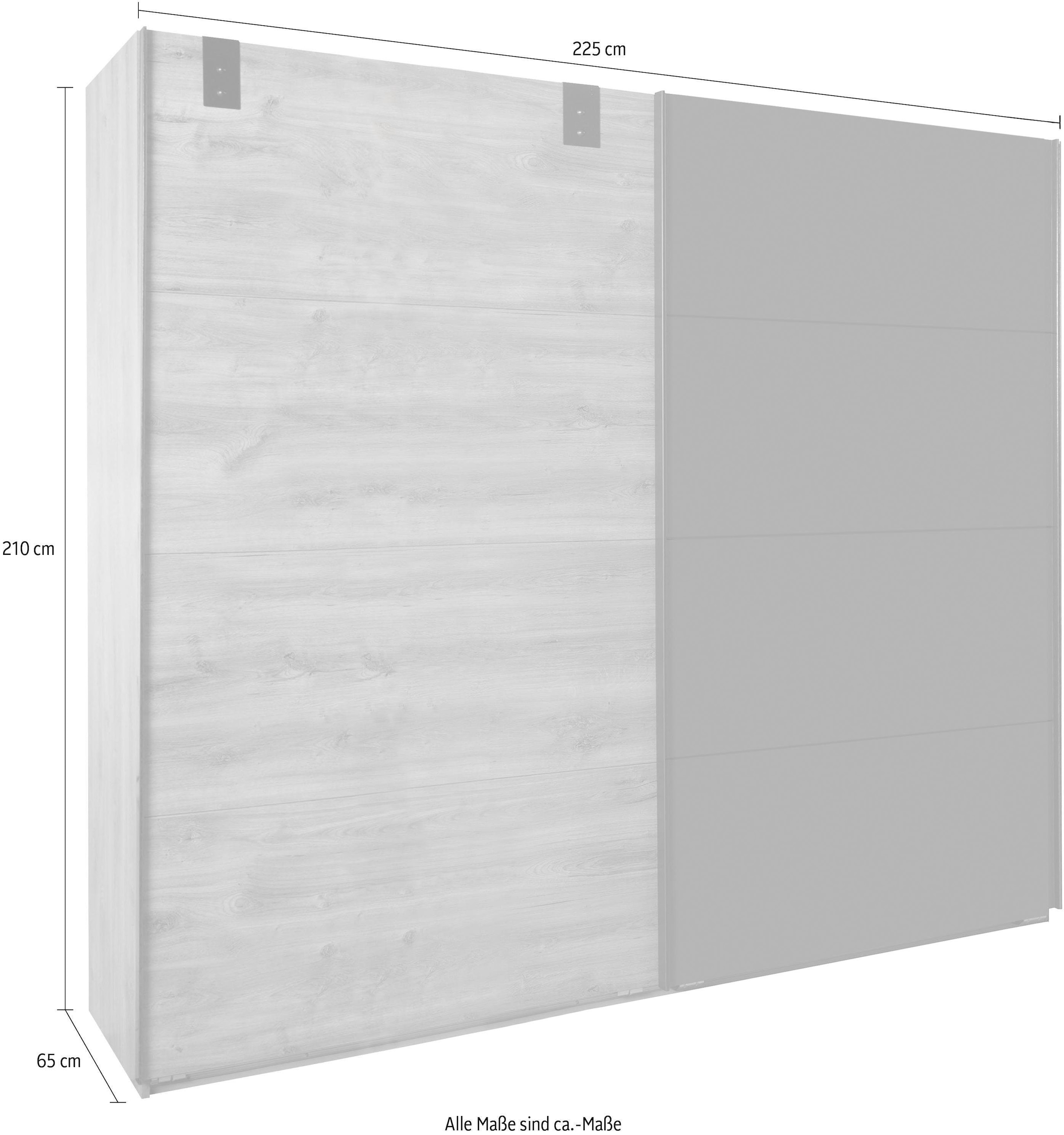 Wimex Schwebetürenschrank »Malmö, Kleiderschrank wahlweise mit oder ohne Spiegel« Kleiderschrank im Industrial Design, 225 oder 270cm breit