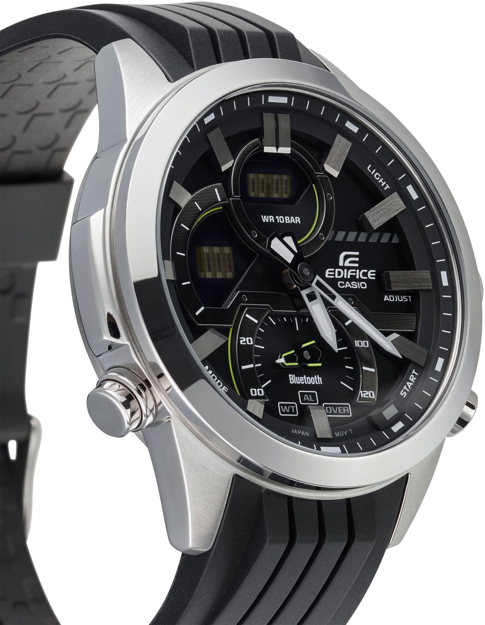 CASIO EDIFICE Smartwatch, Armbanduhr, Herrenuhr, Bluetooth, Stoppfunktion, Weltzeit, digital)