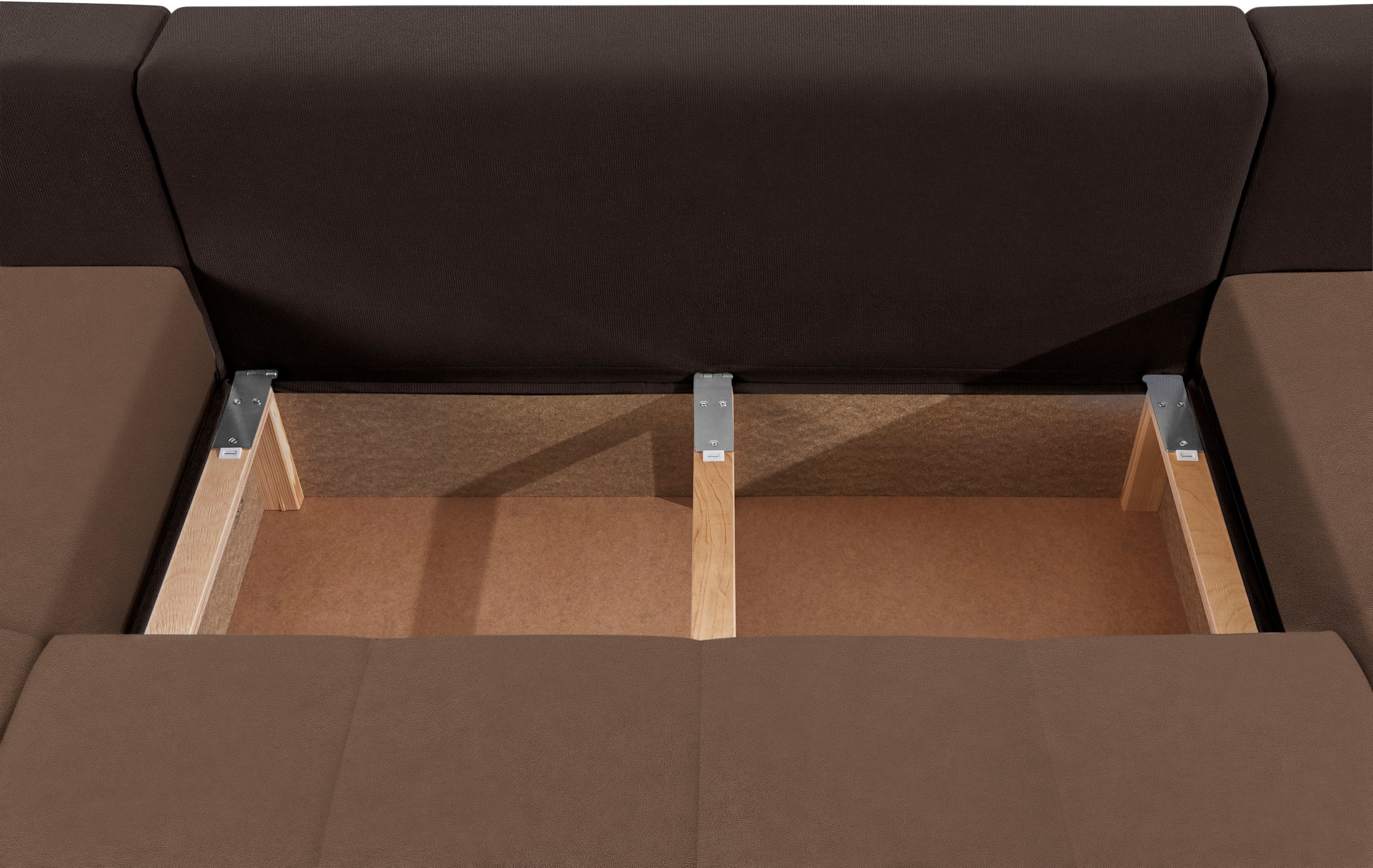 COLLECTION AB Wohnlandschaft »Josy XXL U-Form, B: 333 cm, mit 2 Recamieren 77 & 97 cm« mit Bettfunktion, Bettkasten & 2 Zierkissen, Federkern