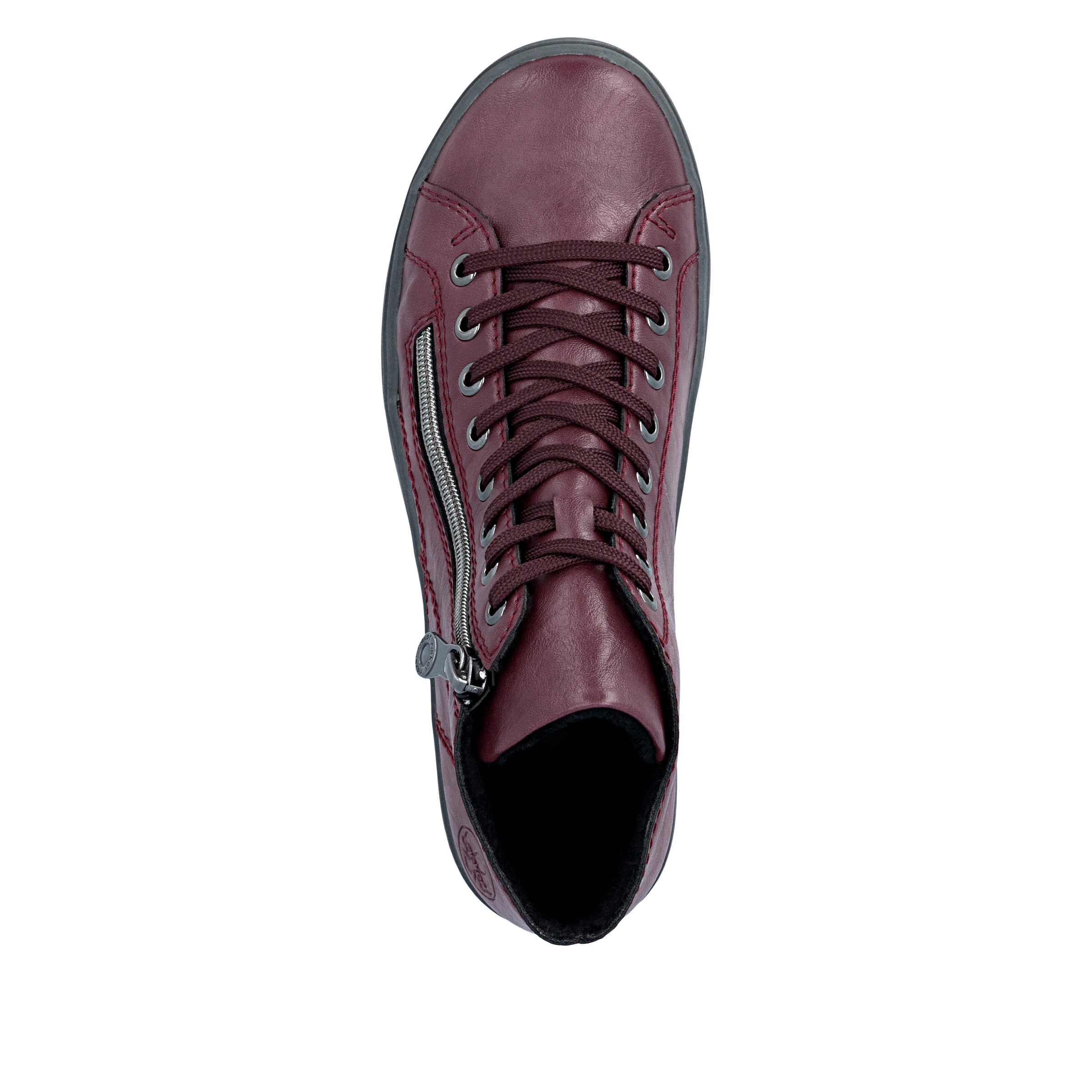 Rieker Schnürboots  High Top-Sneaker, Herbstschuh mit dezenten Ziernähten