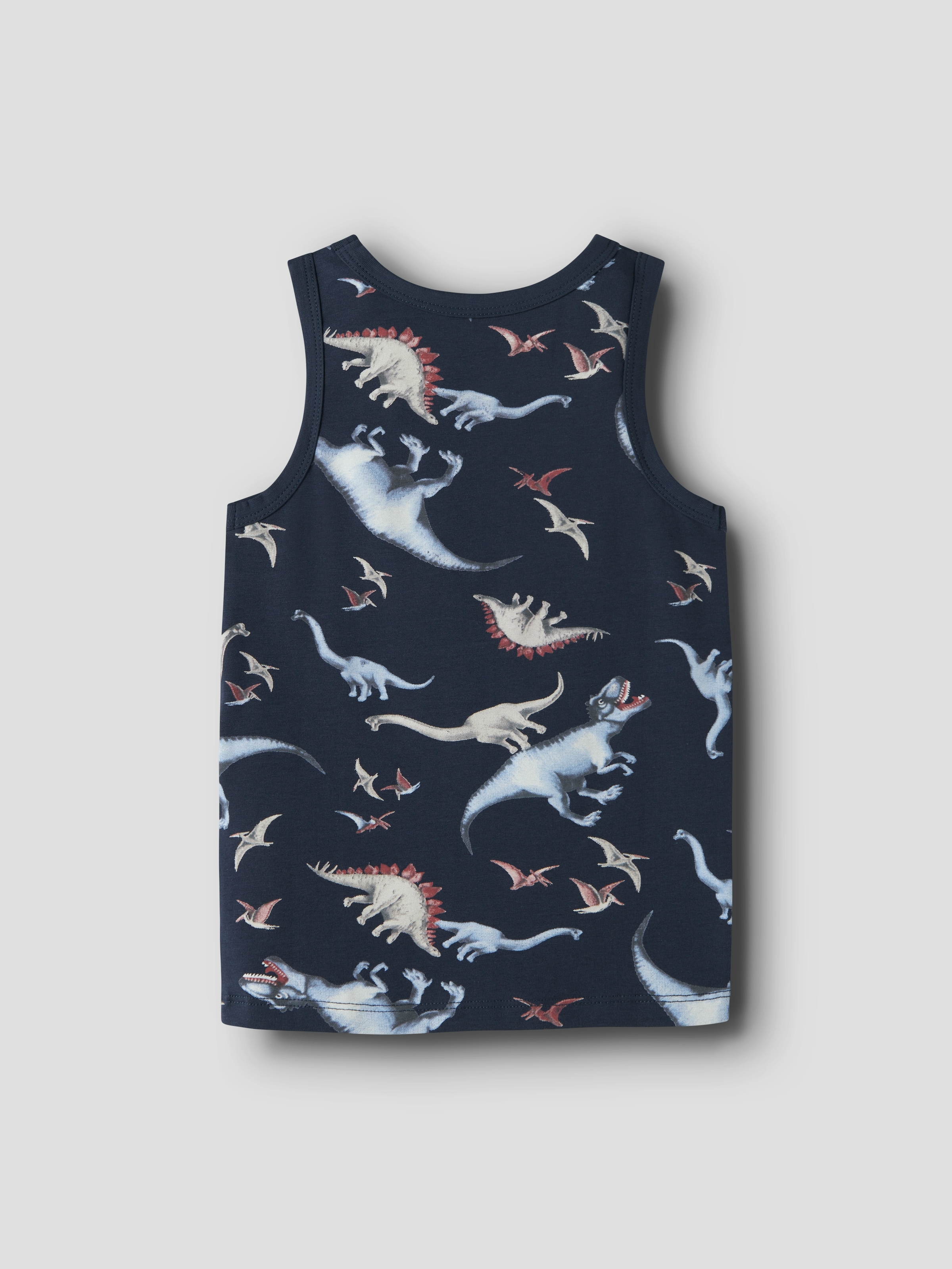 Name It Unterhemd »NMMTANK TOP 2P NAVY DINO NOOS« Packung, 2 Stk. Baumwollmischung, uni und bedruckt im Set