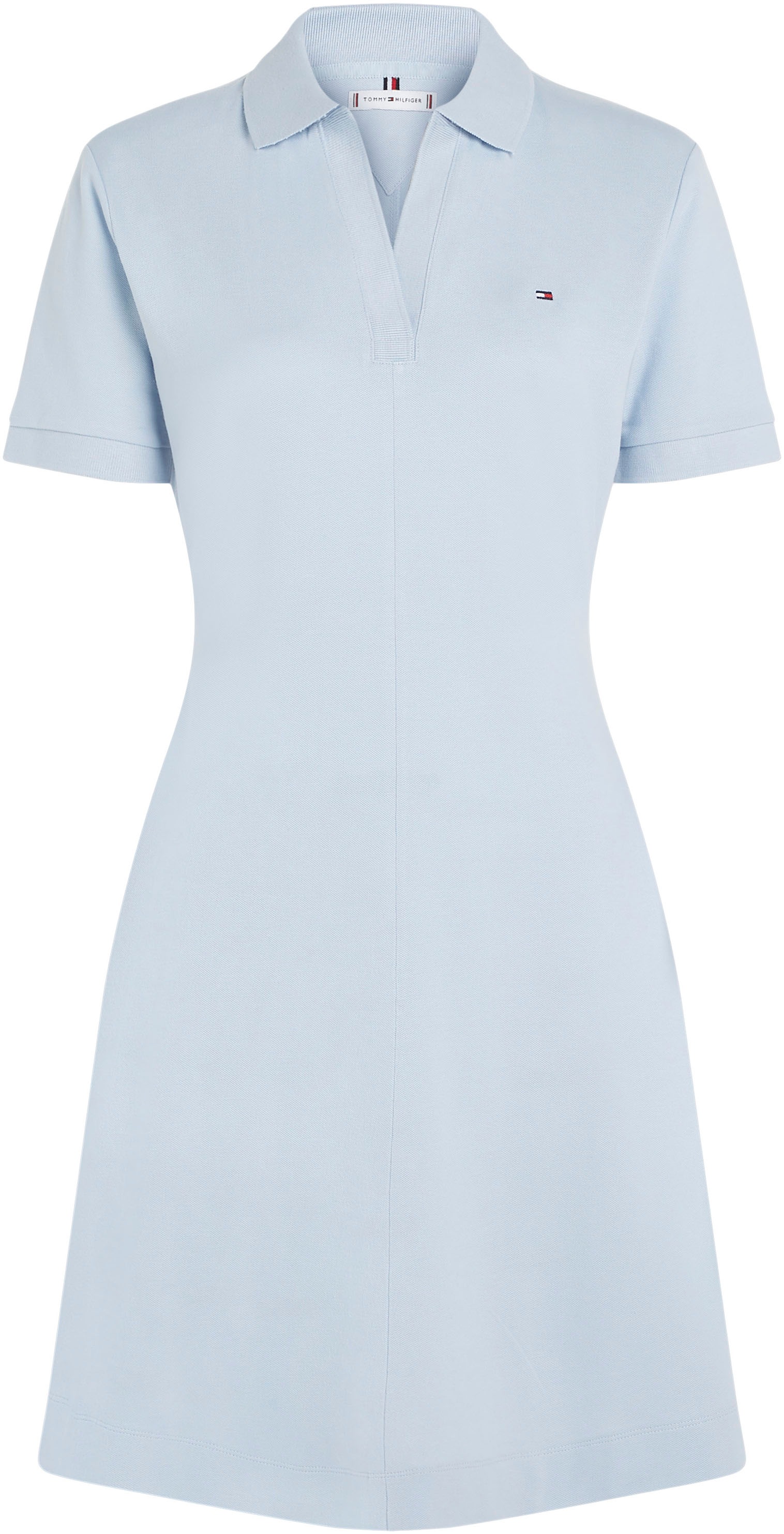 Tommy Hilfiger Polokleid »F&F OPEN PLCKT LYCLL POLO DRS SS«, mit Logostickerei