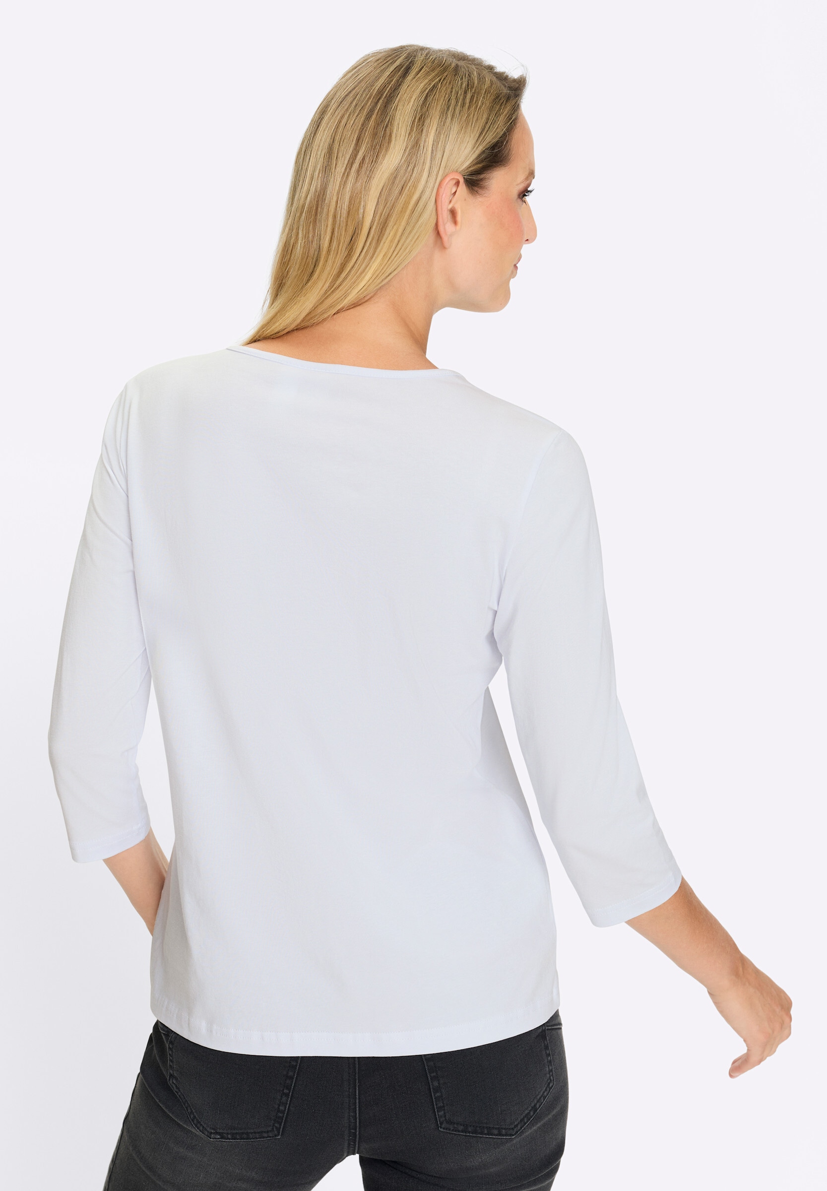 heine T-Shirt »T-Shirt 3/4-Arm-Shirt mit Glitzersteinchen«