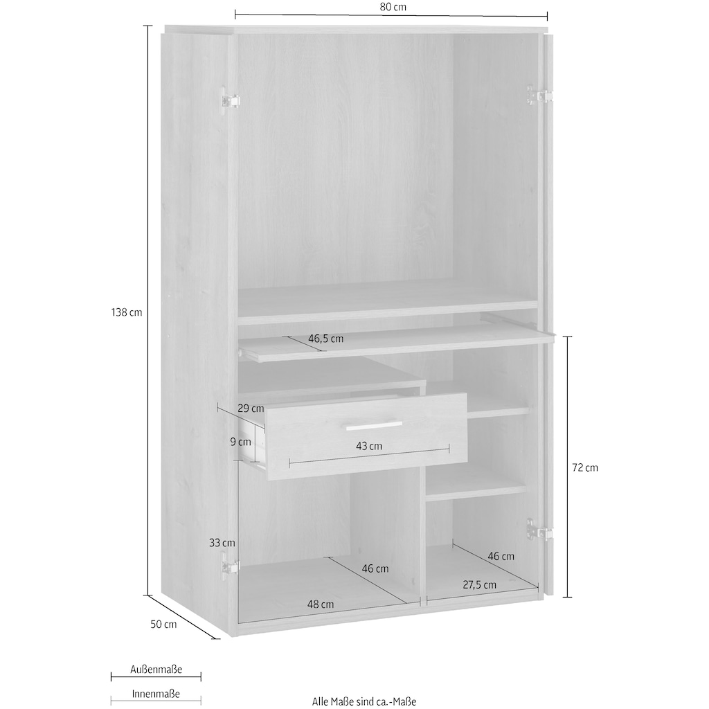 VOGL Möbelfabrik PC-Schrank »Nick«