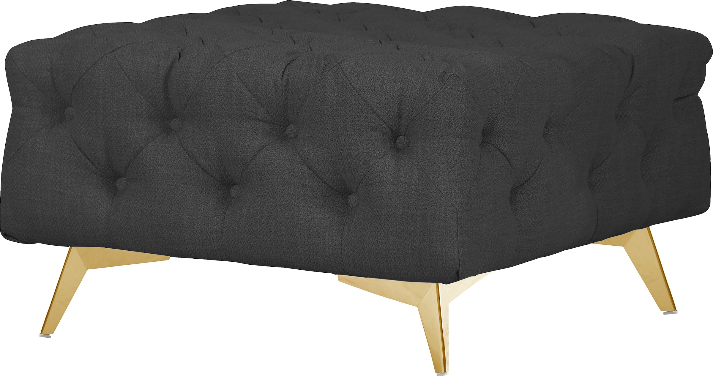 Polsterhocker »Glynis«, aufwändige Knopfheftung, moderne Chesterfield Optik, Fußfarbe...