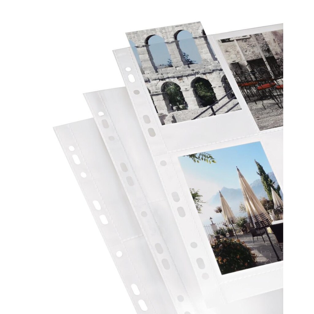 Hama Foto-Hülle »Foto-Hüllen, DIN A4, für 8 Fotos im Format 10x15 cm, Weiß, 10 Stück«
