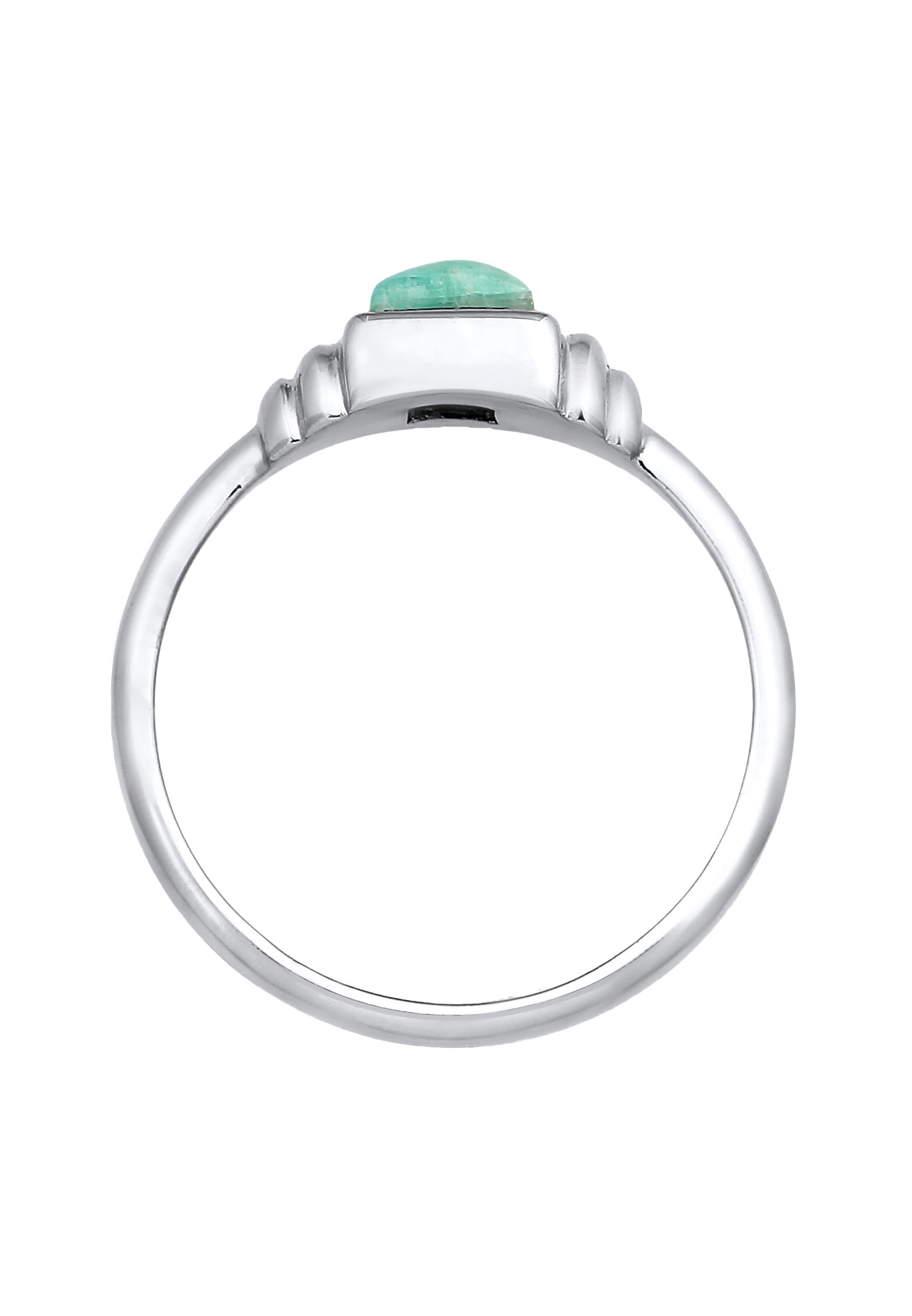 Elli Premium Silberring »Ring Amazonit Edelstein Quadrat Vintage 925 Silber«