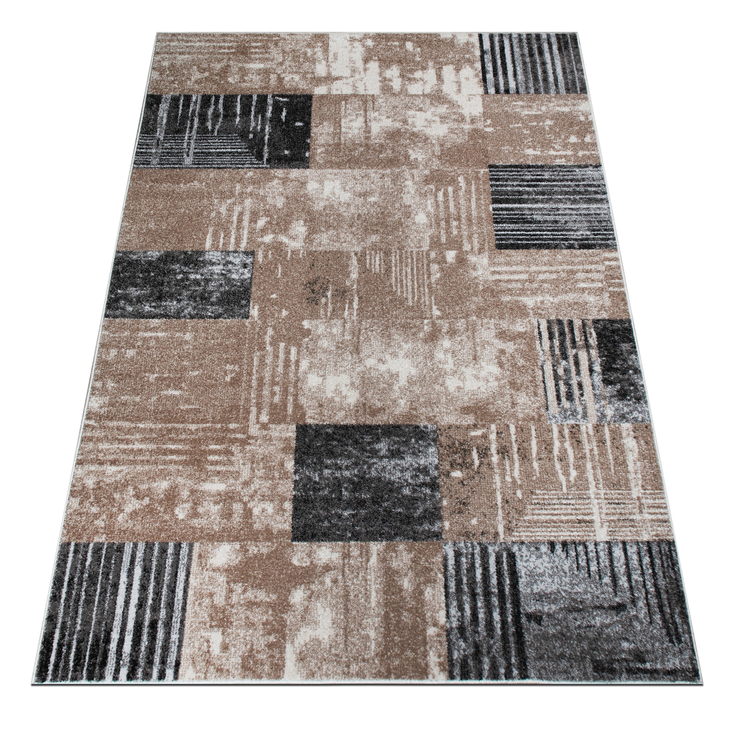 OTTO home Teppich »Lunari«, rechteckig, 9 mm Höhe, Karo-Design, modern, geometrisches Muster, weiche Haptik
