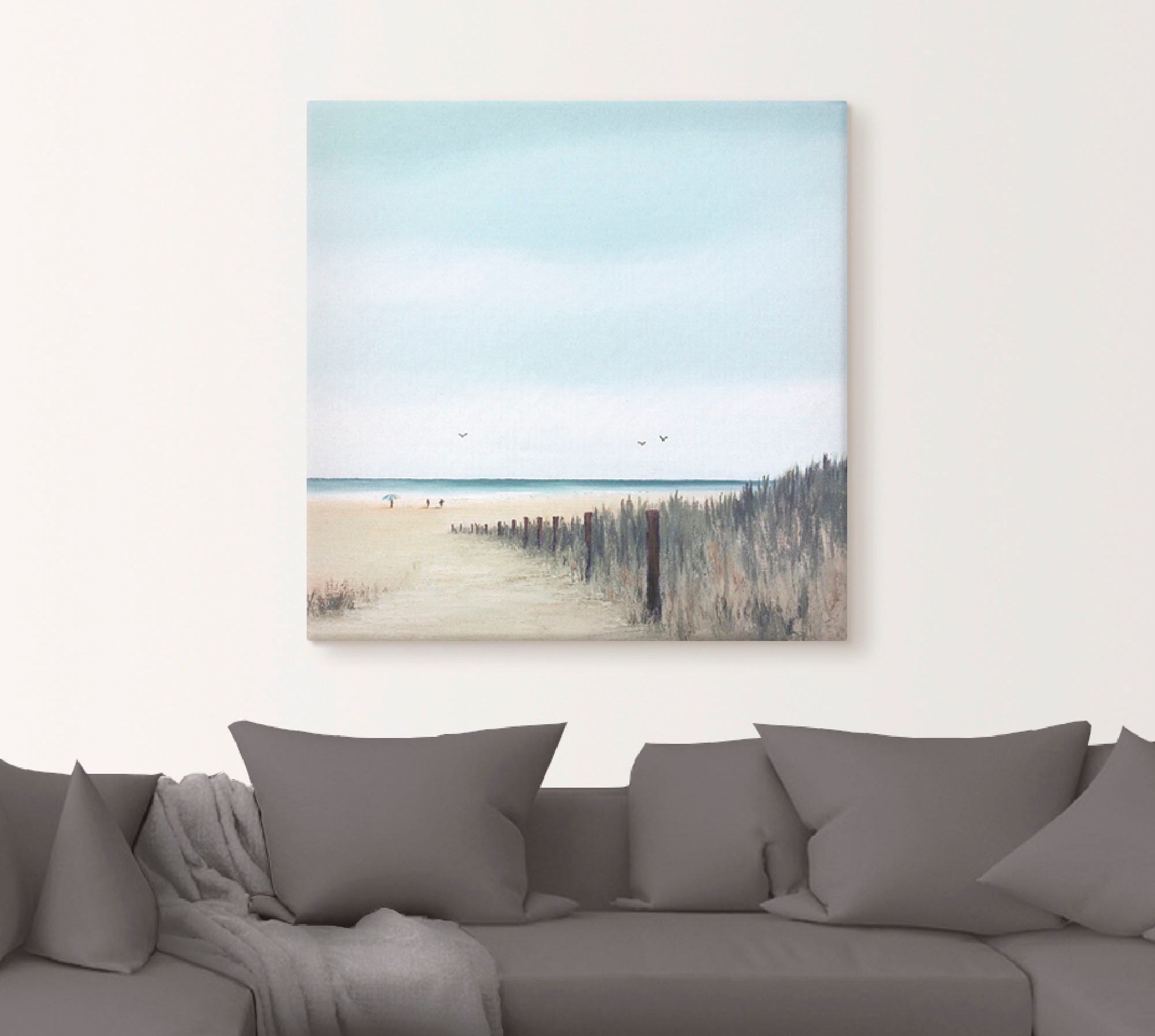 Artland Leinwandbild »Sonniger Morgen I« Strand 1 Stk. tlg. auf Holzrahmen gespannt