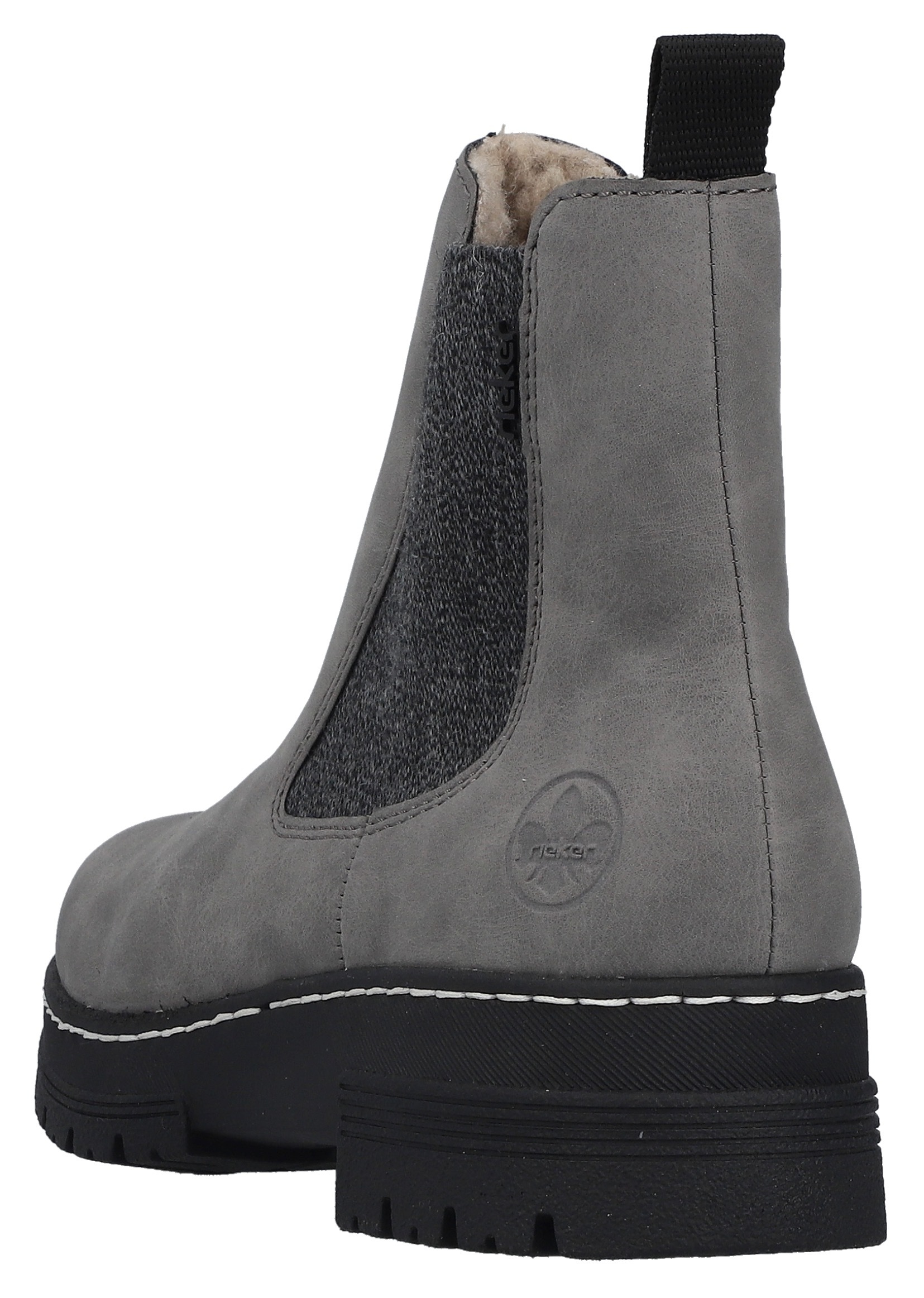 Rieker Chelseaboots  Winterstiefelette, Winterboots, Blockabsatz, mit Stretcheinsatz