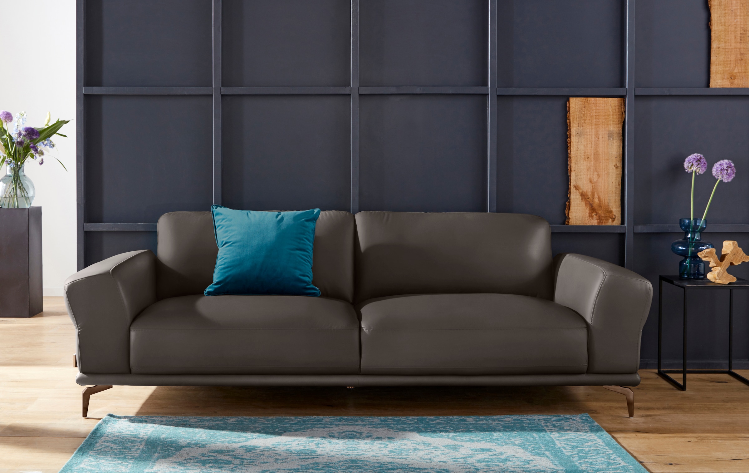 W.SCHILLIG 2,5-Sitzer »montanaa« mit Metallfüßen in Bronze pulverbeschichtet, Breite 232 cm