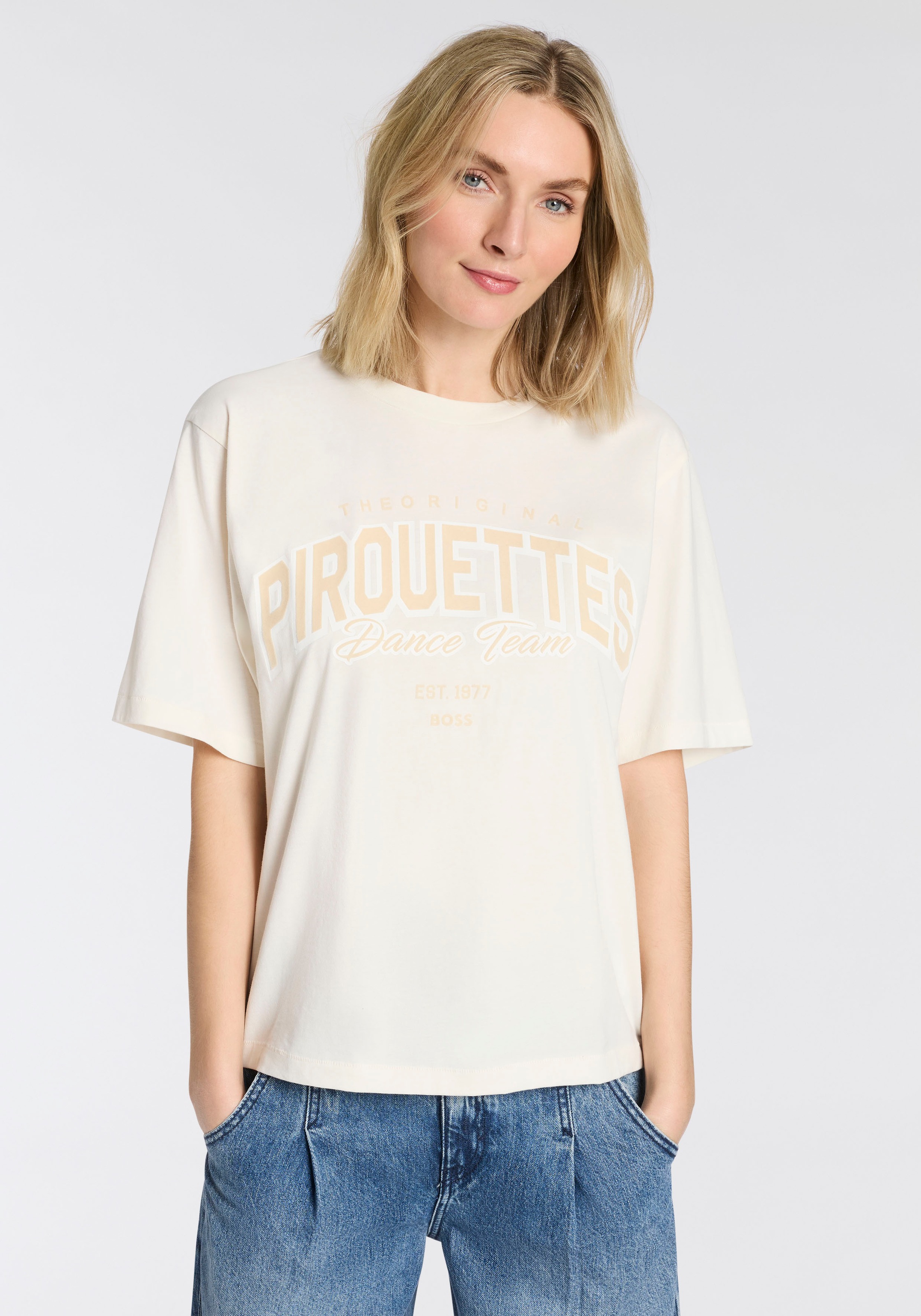 BOSS ORANGE T-Shirt »Eregular Premium Damenmode« im Relaxed Fit