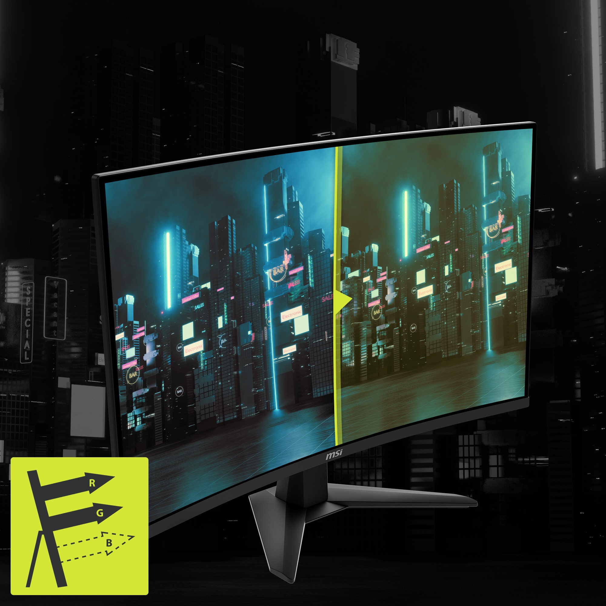 MSI Gaming-Monitor »MAG 32C6X«, 80 cm/32 Zoll, 1920 x 1080 px, Full HD, 1 ms Reaktionszeit, 250 Hz, 3 Jahre Herstellergarantie