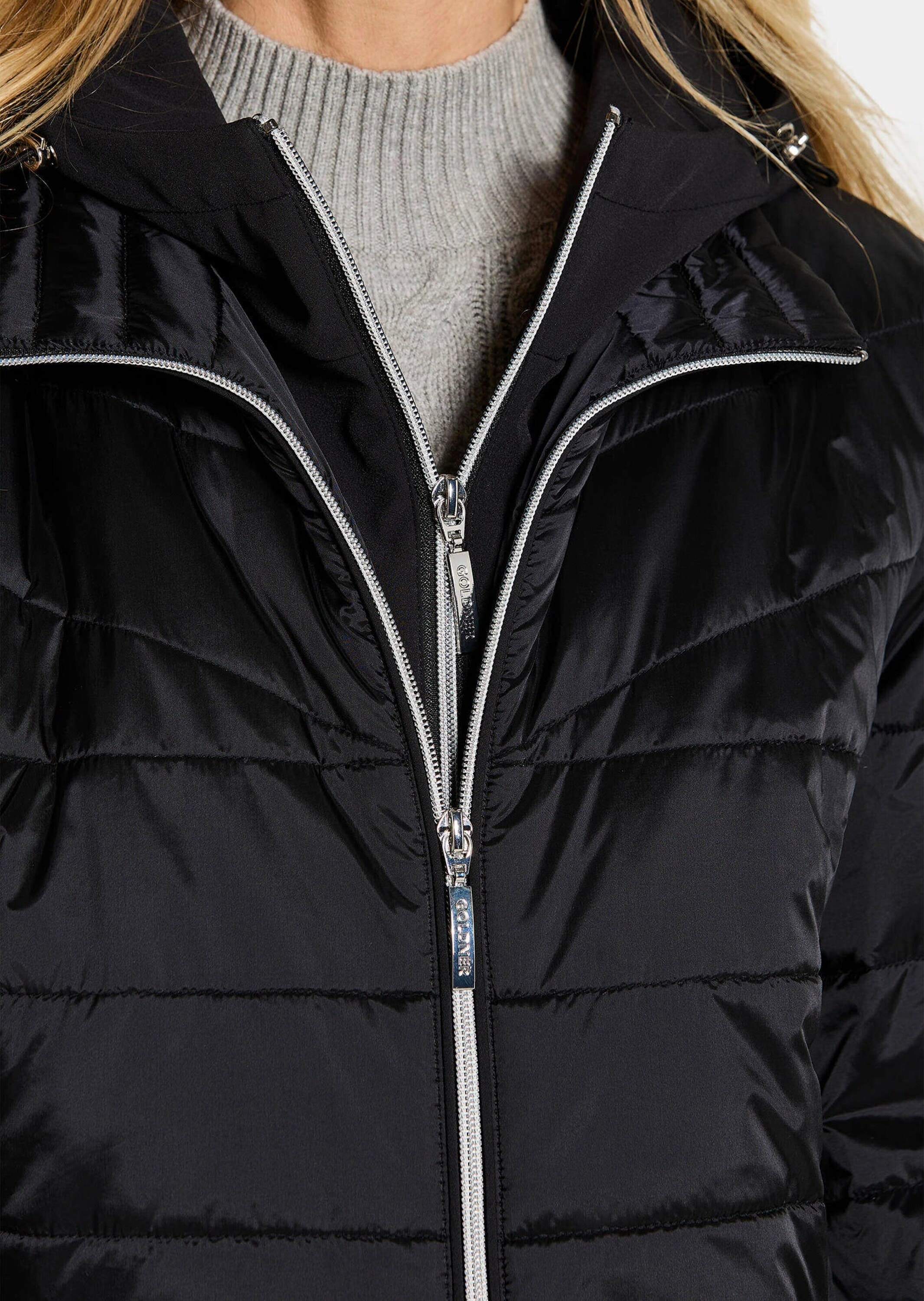 GOLDNER Langmantel »Steppmantel mit Softshell-Einsatz«