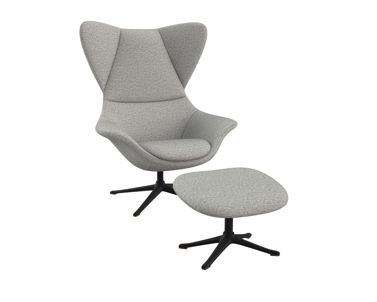 FLEXLUX Ohrensessel »Stilo Relaxsessel, TV-Sessel«, Solitär, Stil-Ikone, drehbar, Fuß schwarz