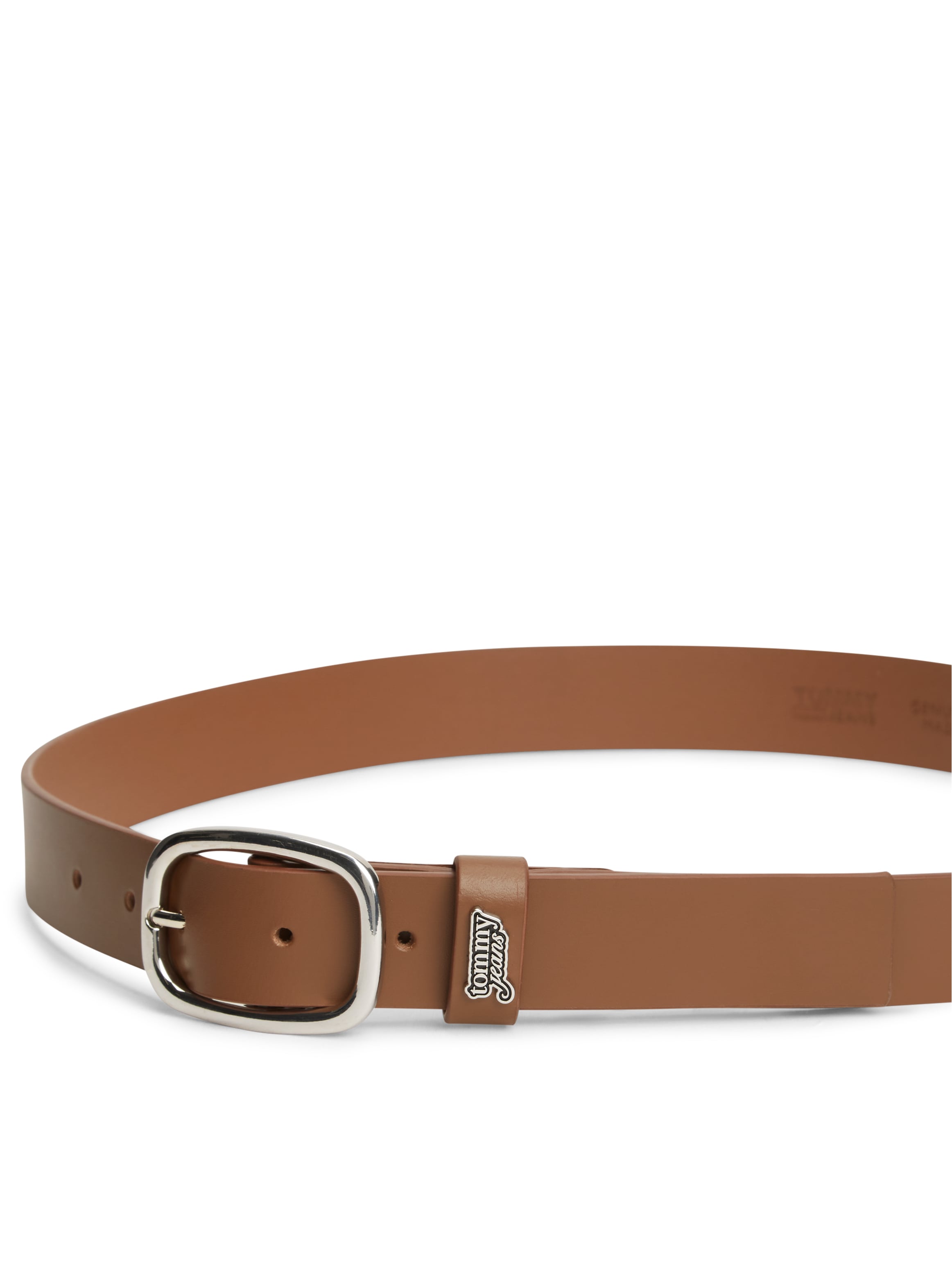 Tommy Jeans Ledergürtel »TJW OVAL 3.0 BUCKLE« Größenverstellbar mit Logodetail
