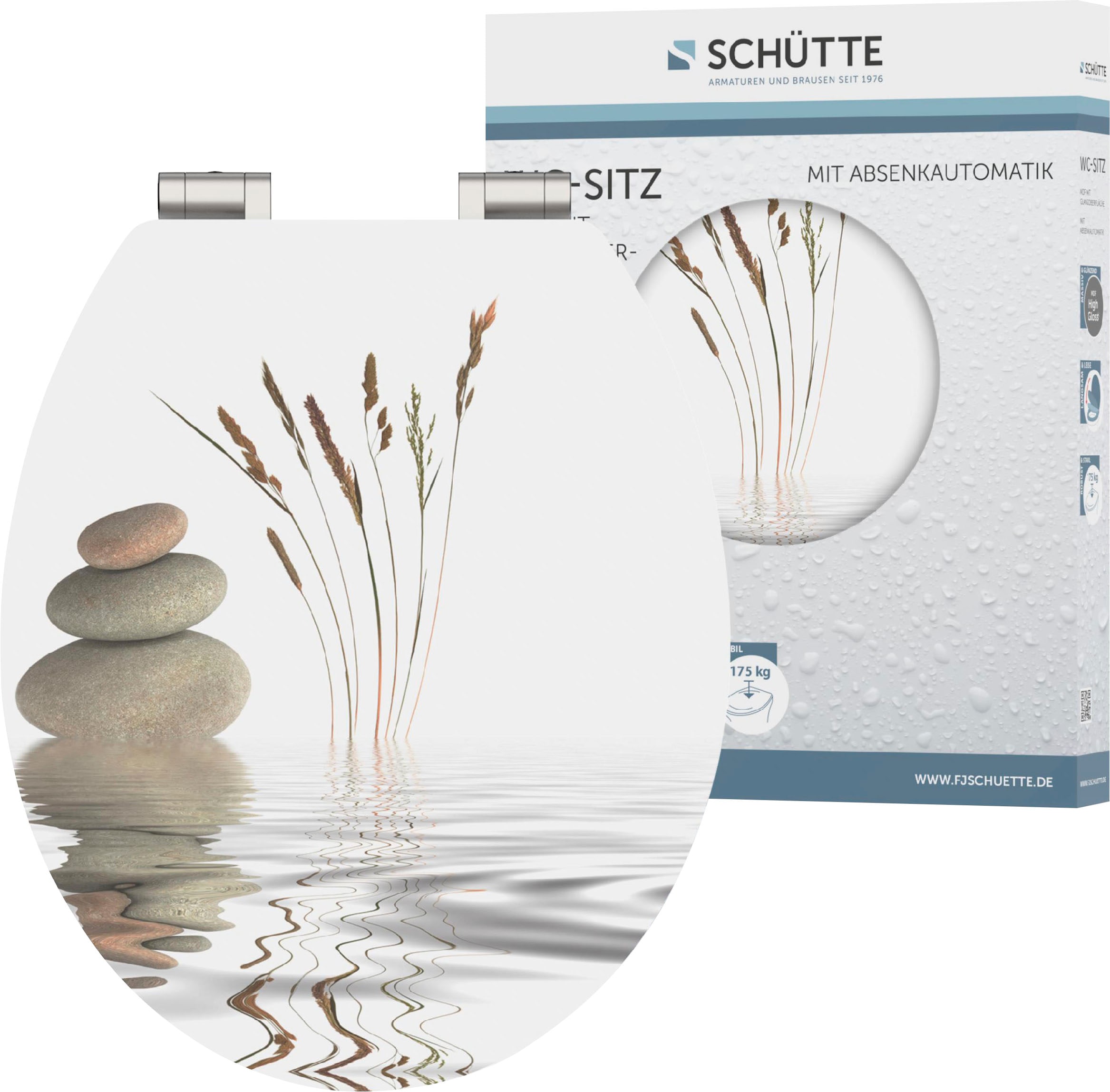Schütte WC-Sitz 'Balance HG' mit Absenkautomatik Holzkern