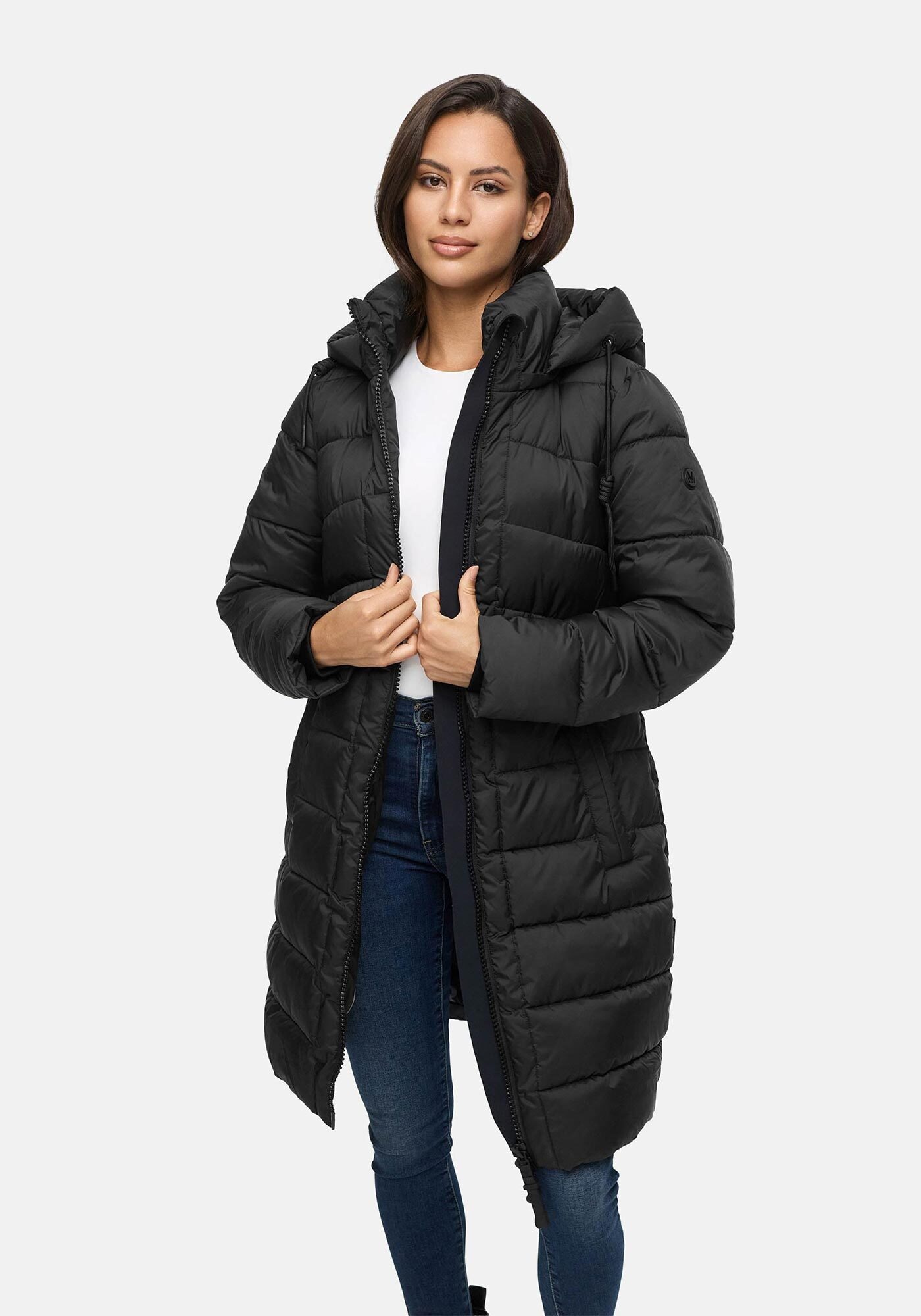 Marikoo Winterjacke »Marikoo Kaltnäschen Damen Winter Steppmantel Jacke N075«
