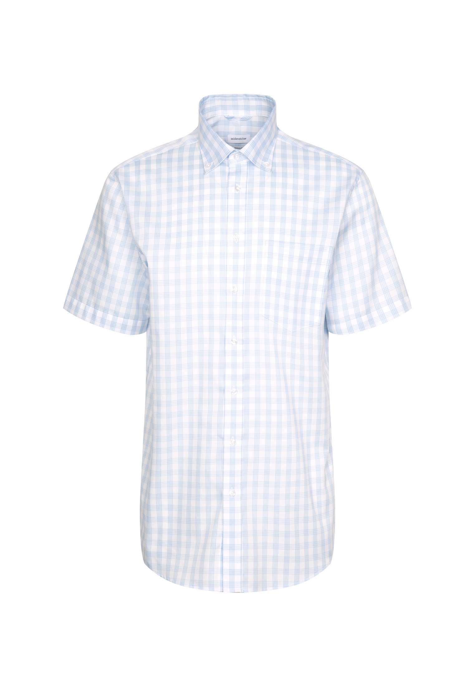 seidensticker Businesshemd »Regular« Regular 1/2 Button-Down-Kragen Karo