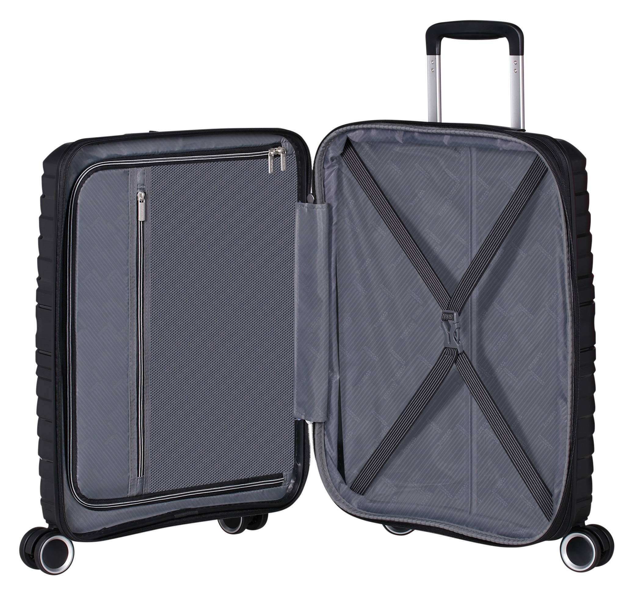 American Tourister® Hartschalen-Trolley »FLYTWIST, verschiedene Größen und Farben«, 4 Rollen, Hartschalen-Koffer personalisierbar Volumenerweiterung