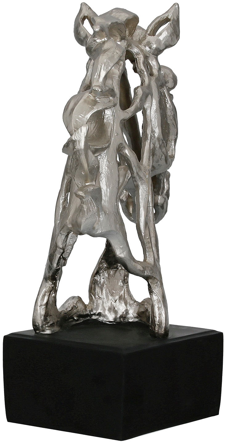 Casablanca by Gilde Dekoobjekt »Skulptur Pferd Cheval silberfarben H. 39,5 cm«
