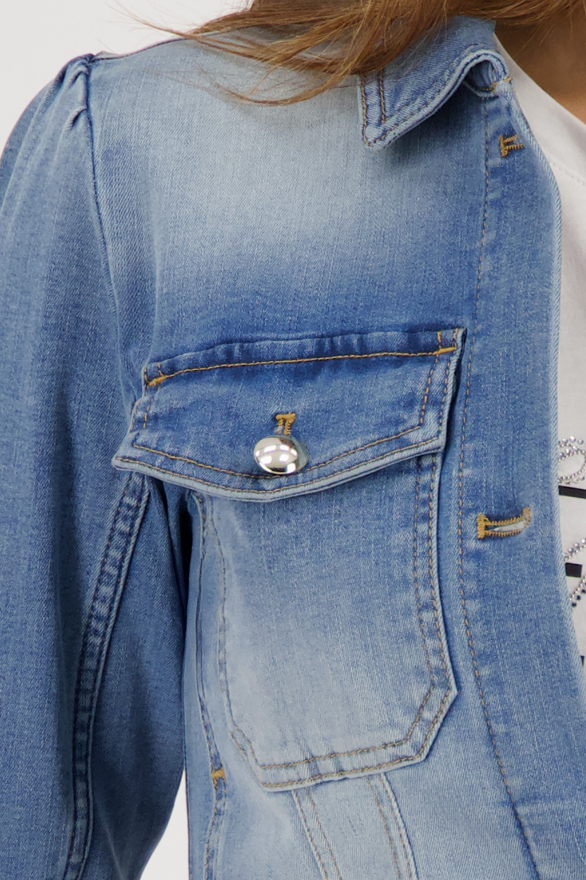 Monari Jeansjacke »Jacke Jeans« ohne Kapuze Regular fit mit Schmuckknöpfen