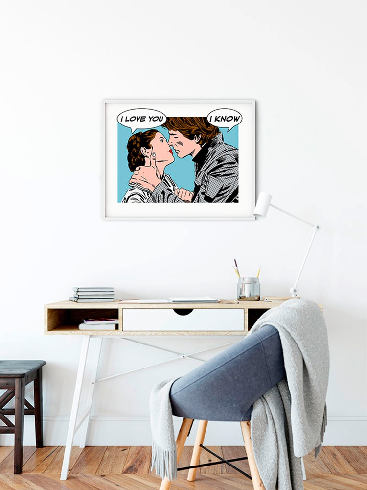 Komar Bild »Star Wars Classic Comic Quote Leia Han« Star Wars 1 Stk. tlg. Wandbild zur Dekoration im Kinderzimmer - ohne Rahmen