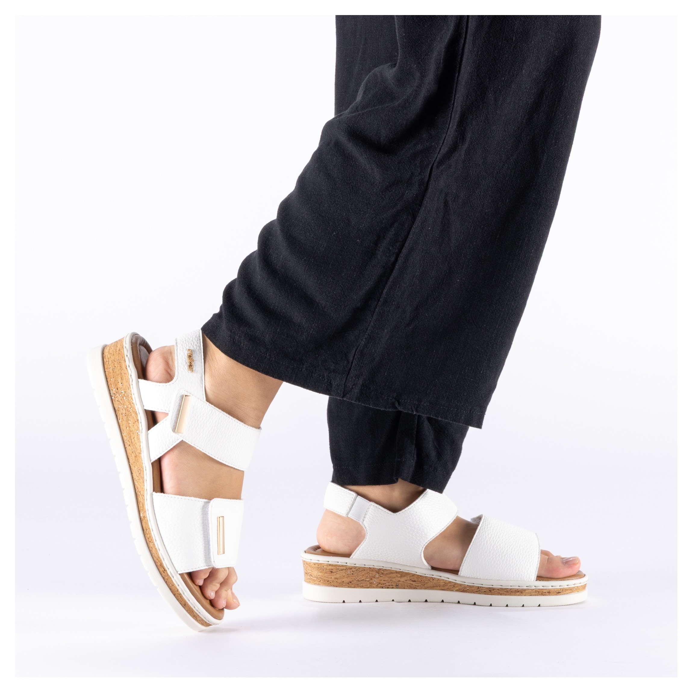 Rieker Sandale  Sommerschuh, Keilsandalette, Plateausandale mit Klett
