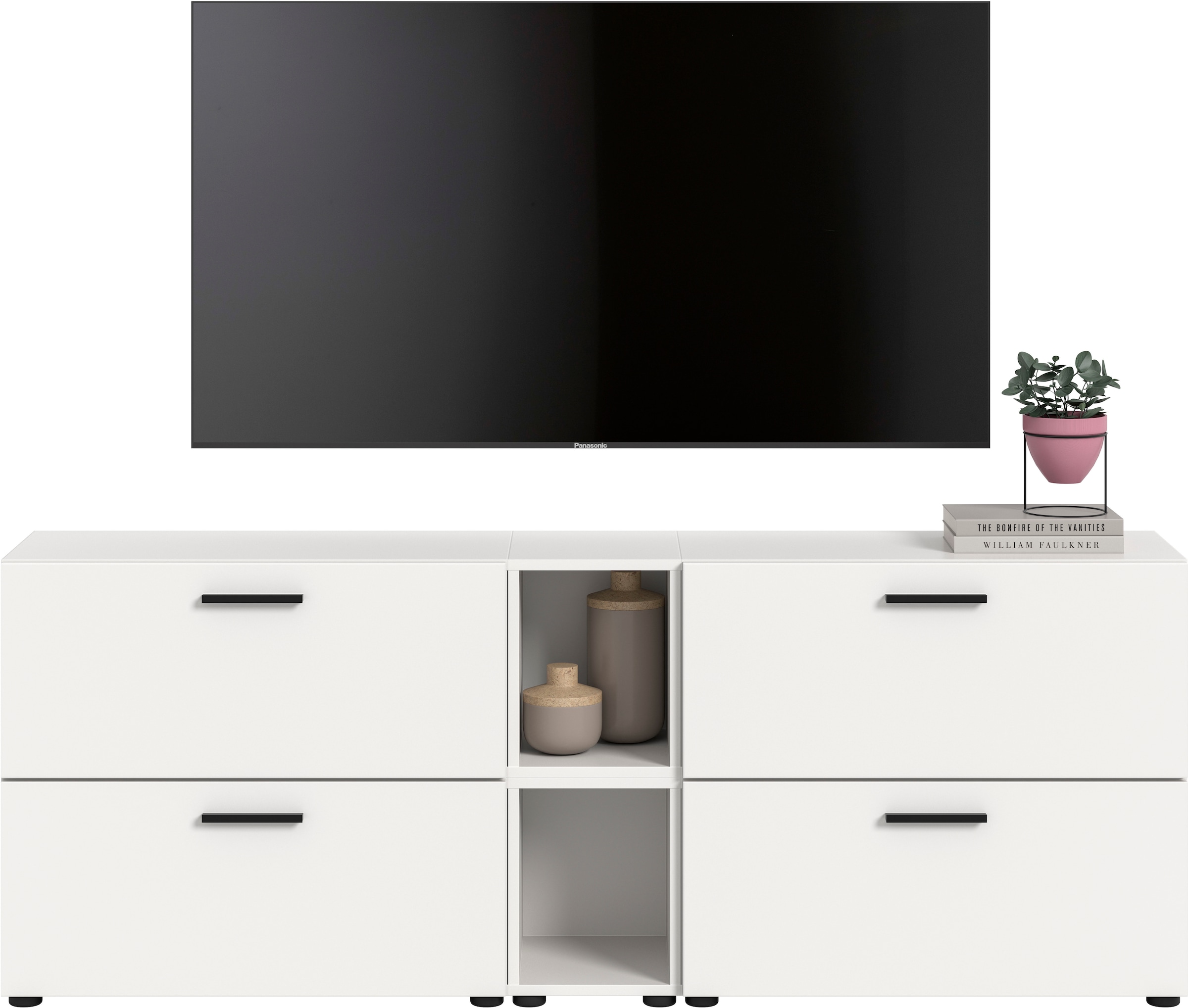 Home affaire Schrank-Set »ENESTE, 6-teilig, in verschiedenen Farben, individuell kombinierbar« verschiedenste Kombinationmöglichkeiten, stehend oder hängend, 2 Stk. tlg.