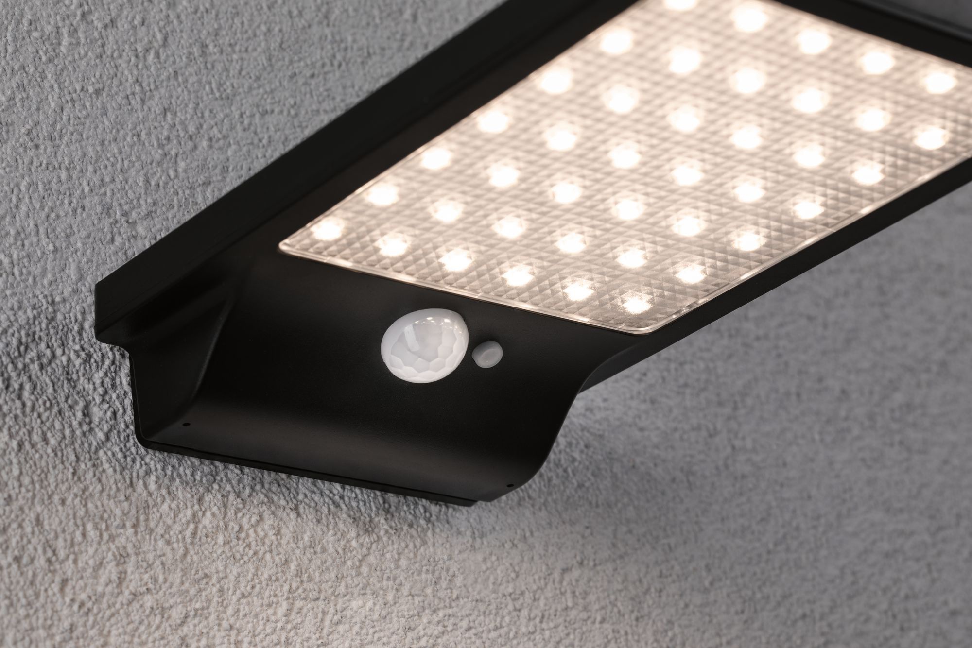 Paulmann Außen-Wandleuchte »Solveig«, 1 flammig, Leuchtmittel LED-Modul | LED fest integriert, Schwarz IP44 Warmweiß mit Dämmerungssensor und Bewegungsmelder