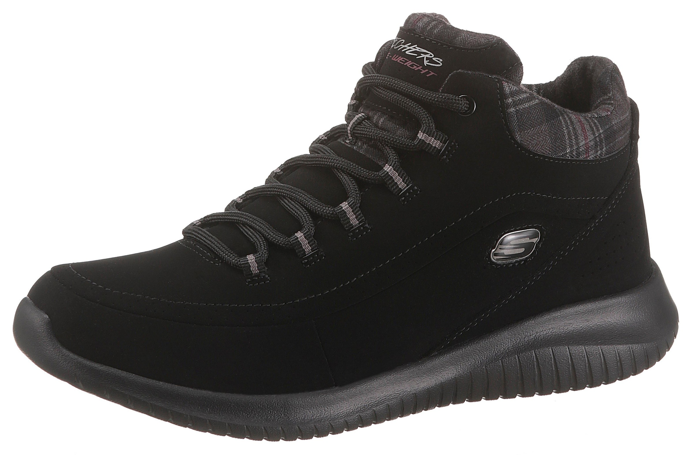 skechers schnürboots mit gepolstertem schaftrand
