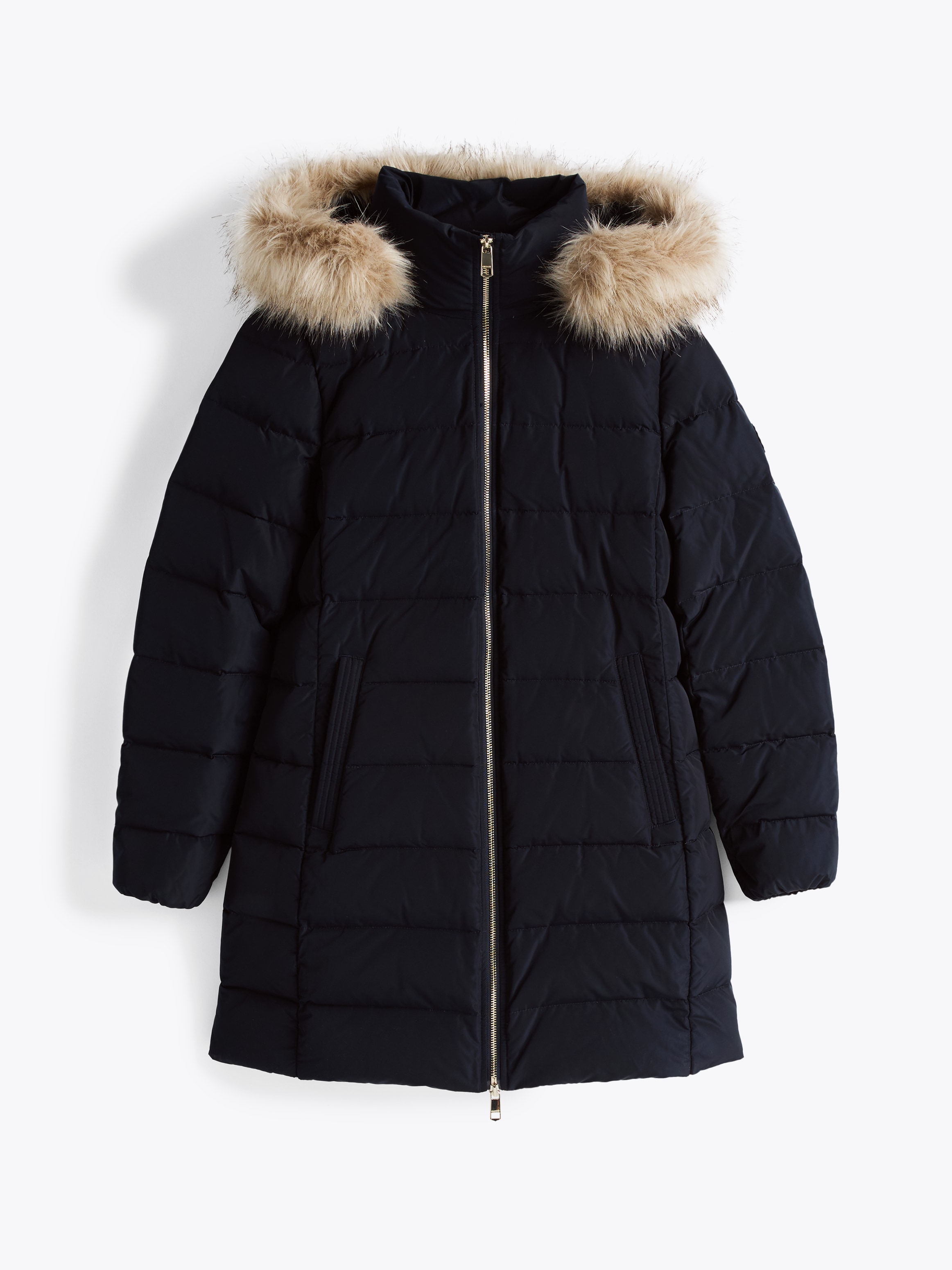 Tommy Hilfiger Steppmantel »HERITAGE DOWN TYRA COAT WITH FUR«, mit Fellimitat