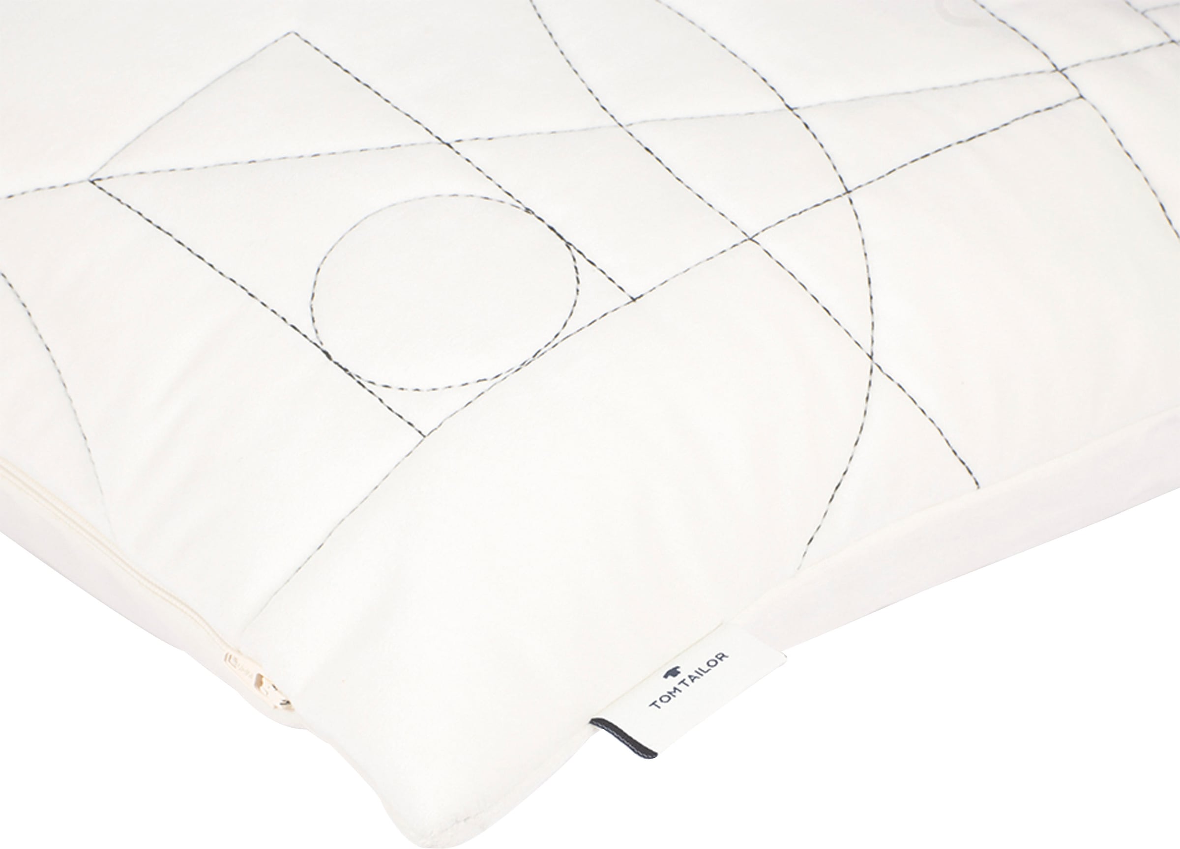 TOM TAILOR HOME Dekokissen »Stitched Artdeco«, aus kuschelweicher Samtnachbildung, Kissenhülle ohne Füllung, 1 Stück