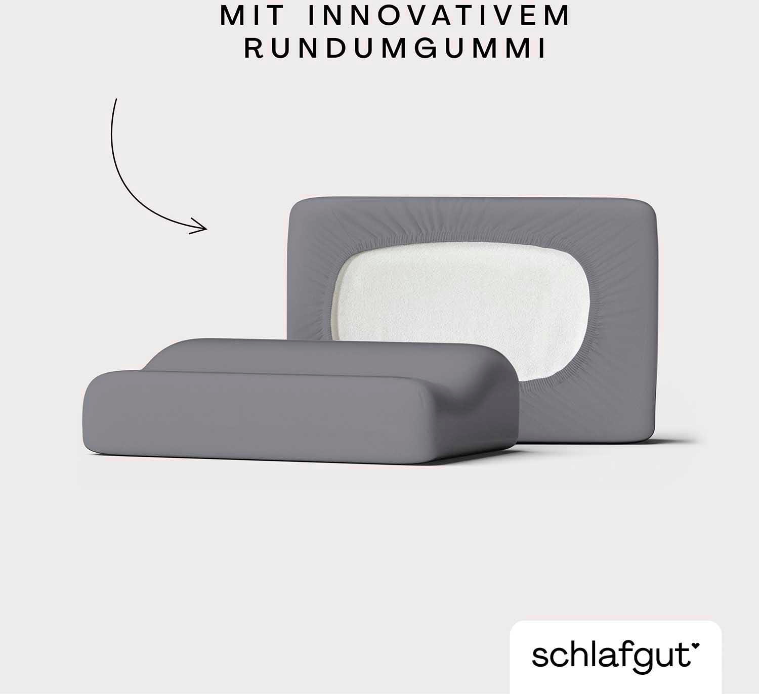 Schlafgut Kissenbezug »Pure flexibler Kissenbezug für Nackenstützkissen«, (1 St.), Bio-Baumwolle mit Elasthan, mit Gummizug, bügelfrei