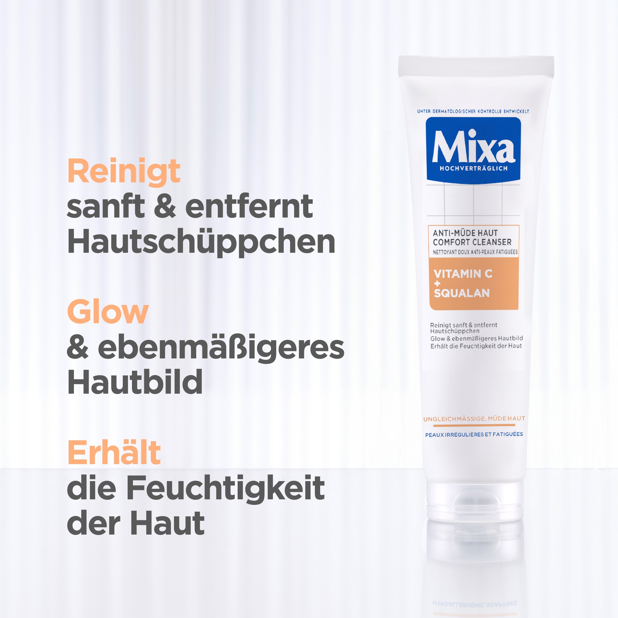 Mixa Gesichts-Reinigungsfluid »Mixa Anti-Müde Haut Comfort Cleanser« mit hoher Wirkungskraft