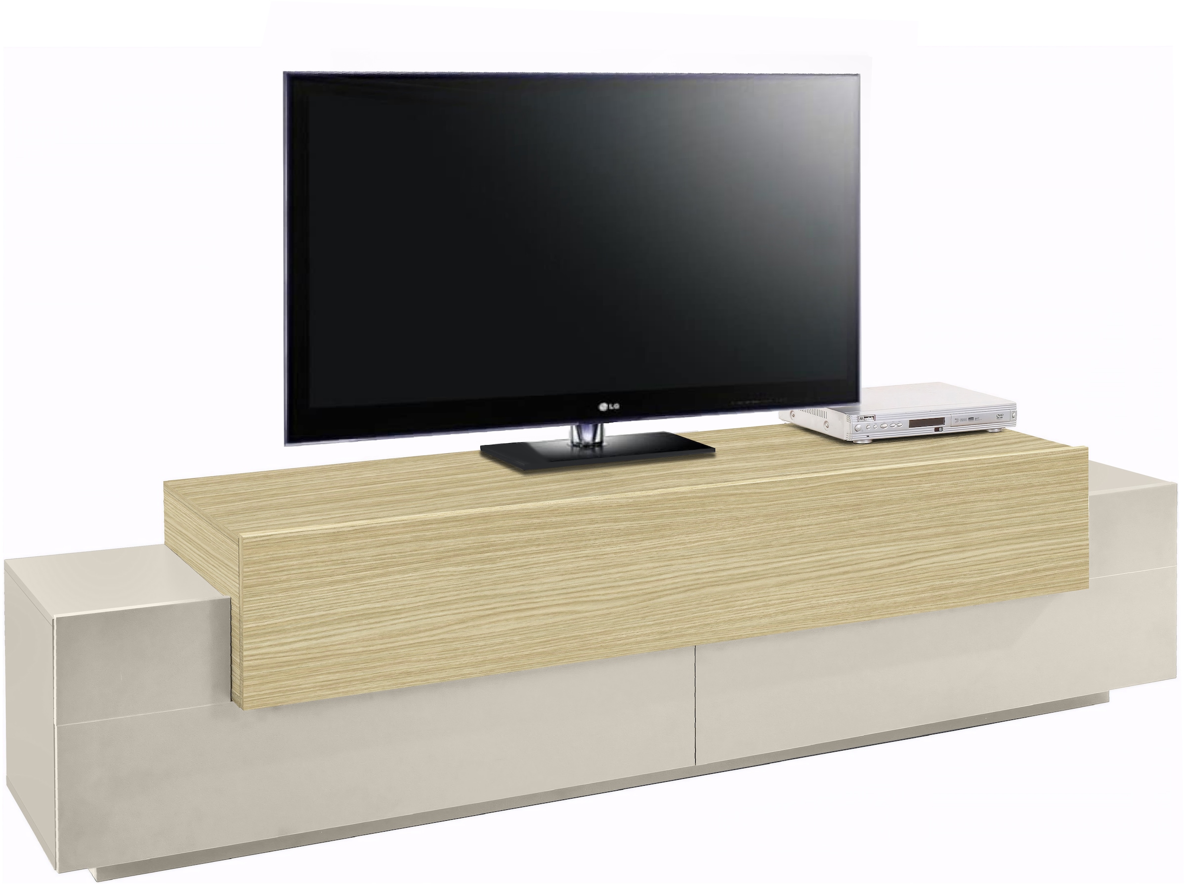 Home affaire Lowboard »Coro,Lowboard,TV-Kommode,TV-Möbel,TV-Bank« mit 3 Klappen davon 2 mit Push-to-Open Funktion Breite 200 cm