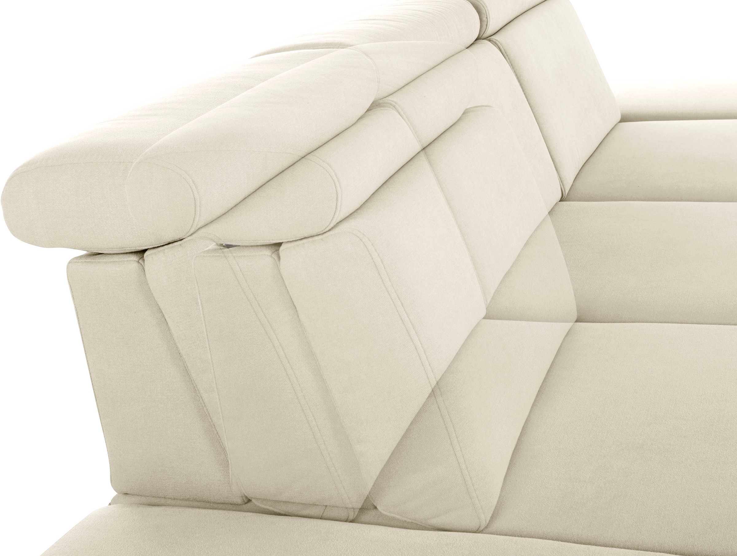 sit&more Ecksofa »Brisbane L-Form«, Fußhöhe 15 cm, inklusive Sitztiefen-, Armteil- und Kopfteilverstellung