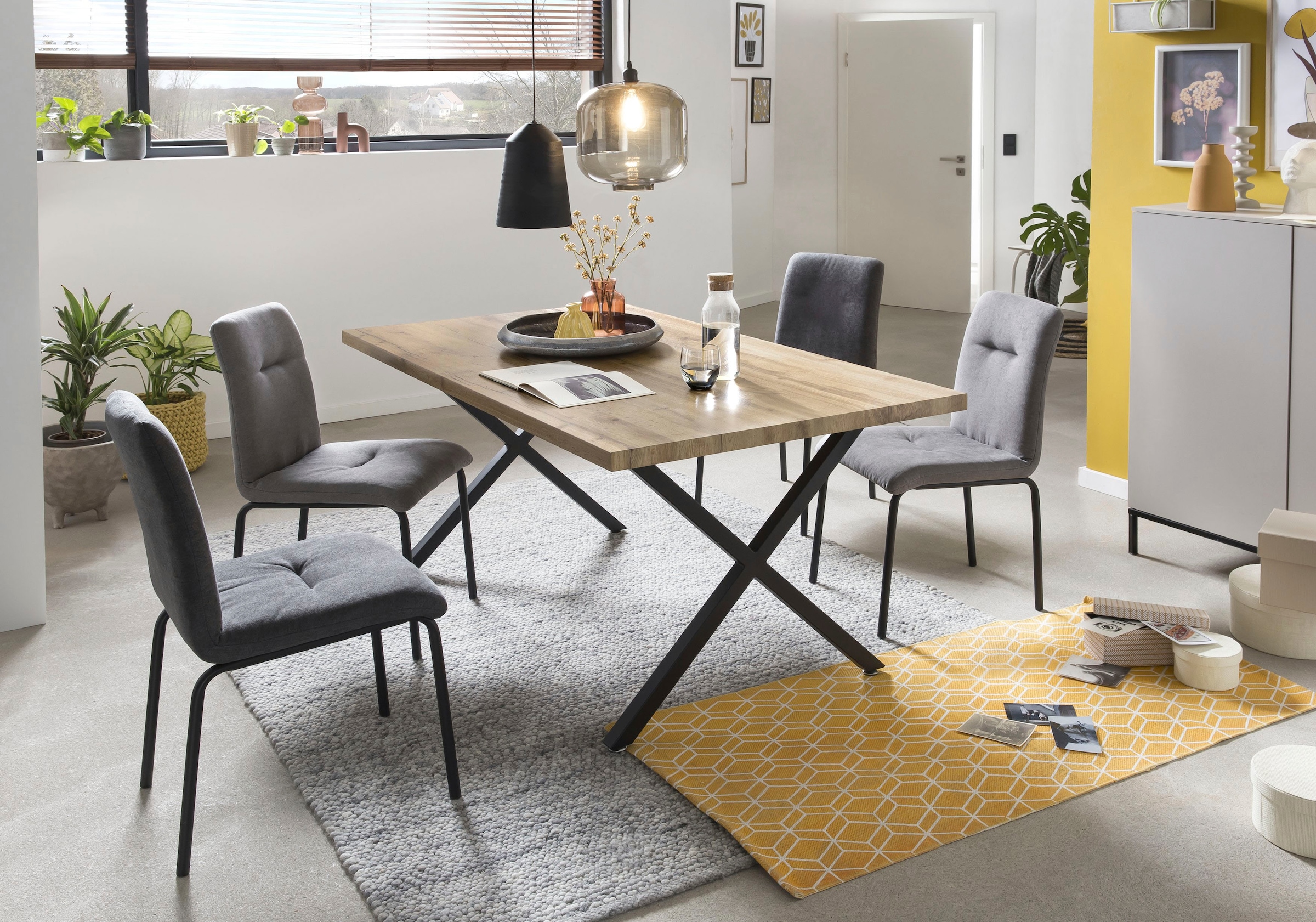 Home affaire Esstisch »Aage«, Wildeiche-Dekor, Breite 160 cm