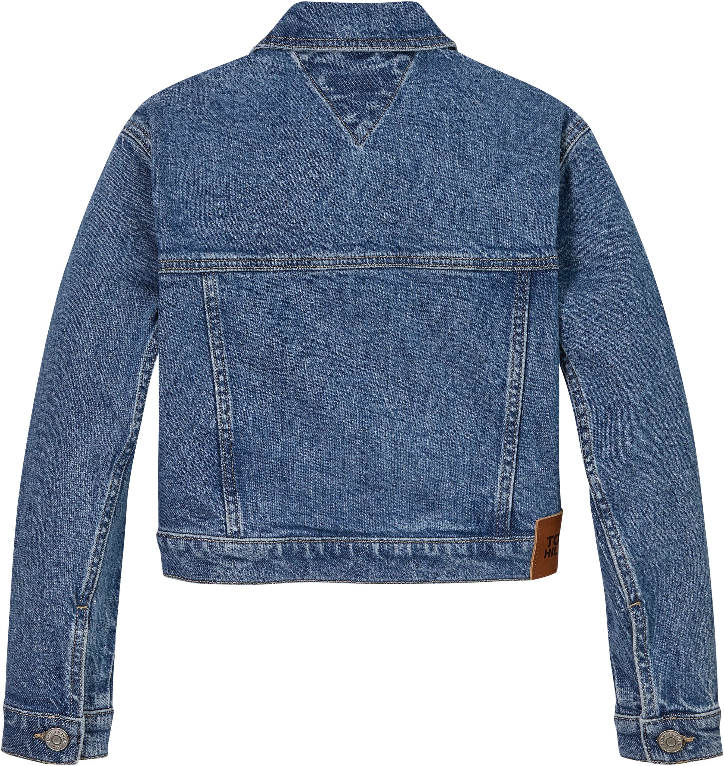 Tommy Hilfiger Jeansjacke »DENIM TRUCKER JACKET COMFORT«, Kinder bis 16 Jahre mit Logostickerei