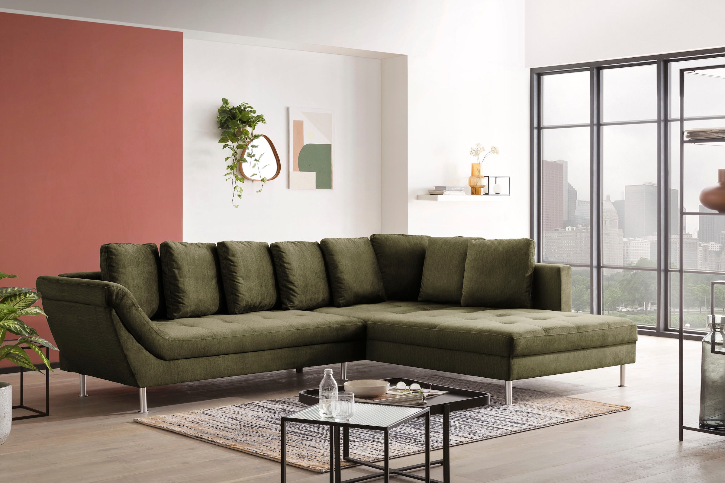 Ecksofa »Laconi, extravagantes Designsofa mit tollem Sitzkomfort, L-Form«, in...