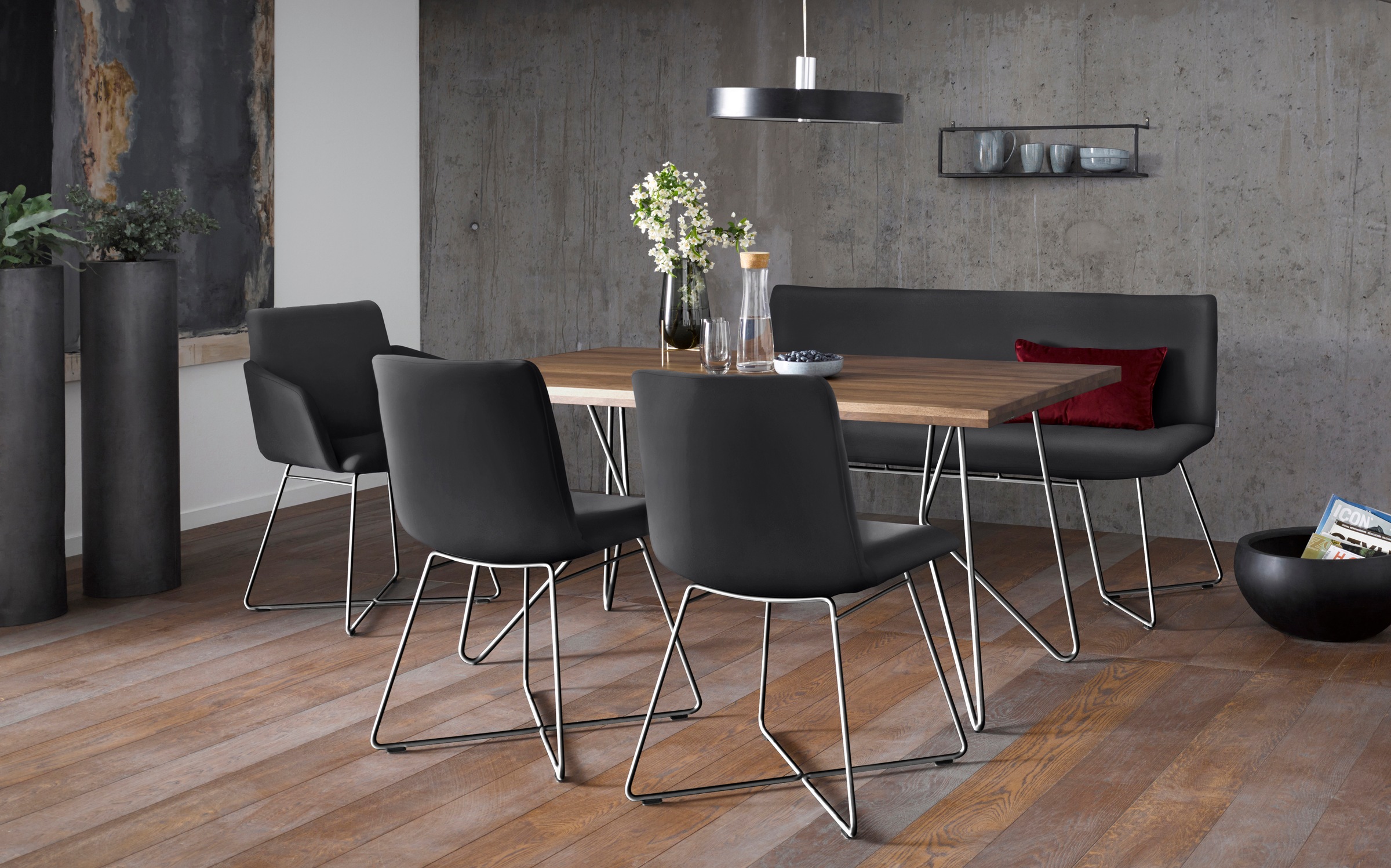 W.SCHILLIG Armlehnstuhl »jakob« () mit Drahtrohrgestell in Chrom glänzend