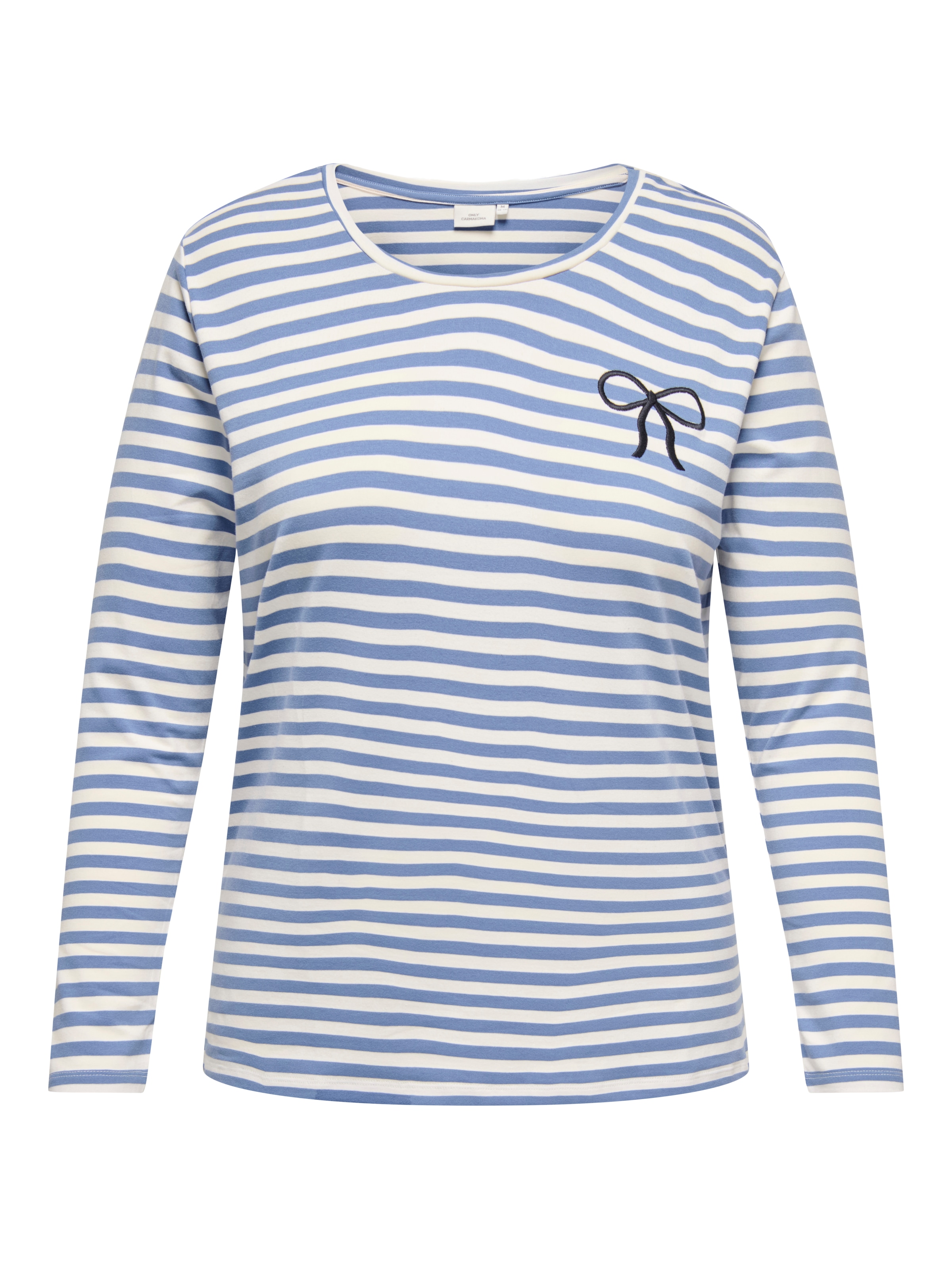 ONLY CARMAKOMA Langarmshirt »CARBODIL L/S O-NECK BLOUSE JRS« Materialmix, slim fit
