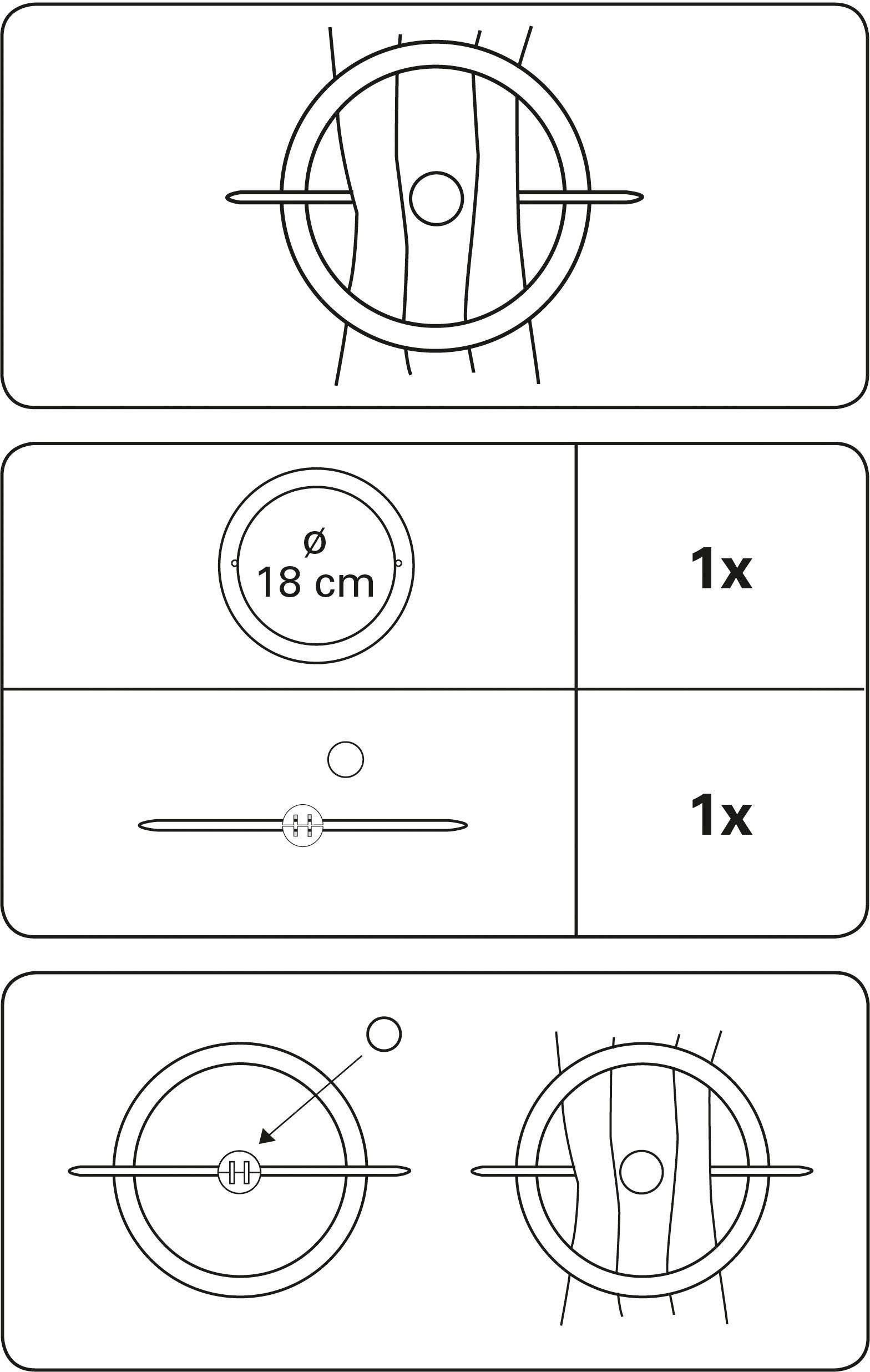 mit GARDINIA Dekoklammer (1 Drapieren Magnet«, Stab und zum St.), »Dekoring